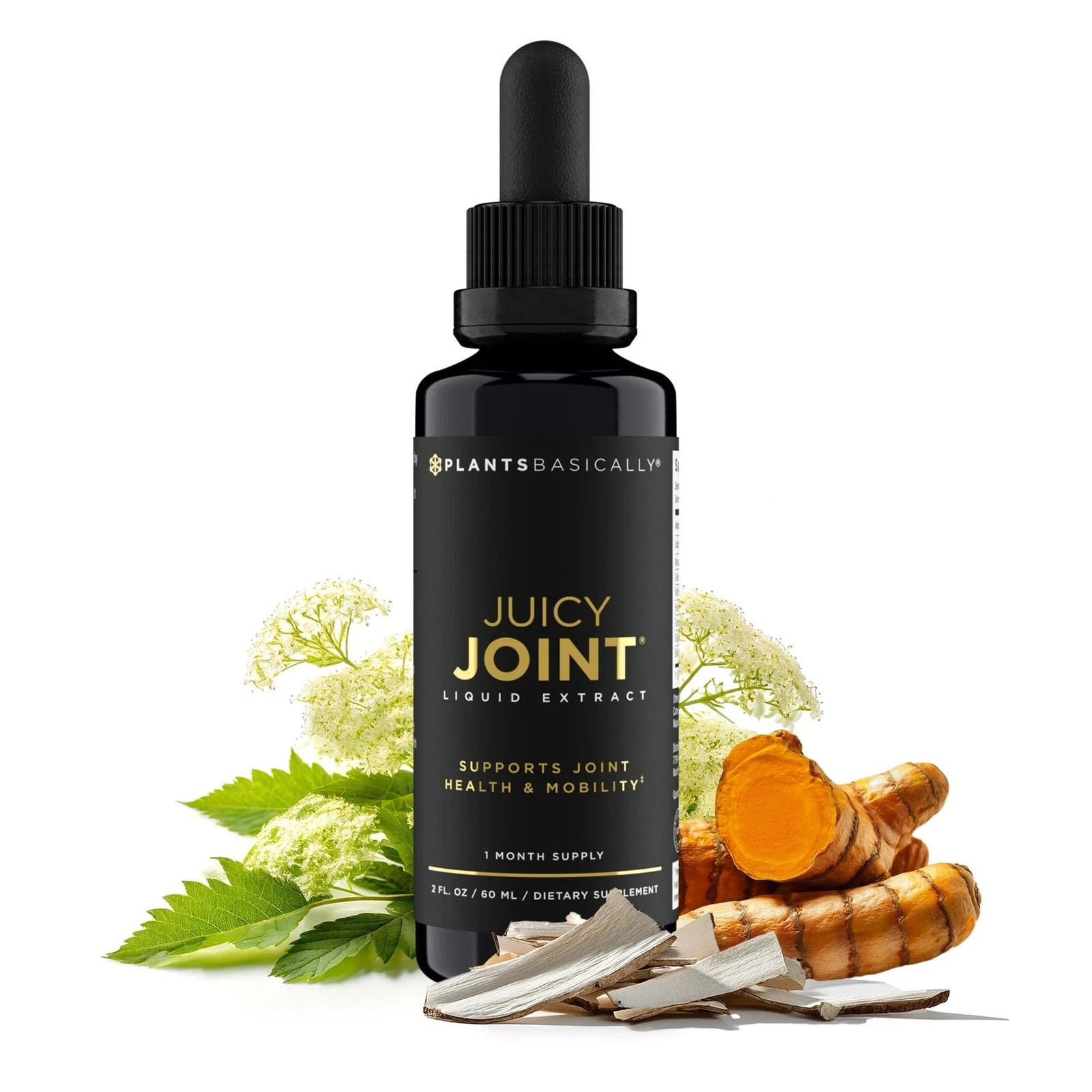 Joint Support Supplement 60 mL Liquid Extract Plants Basically Juicy Mobility