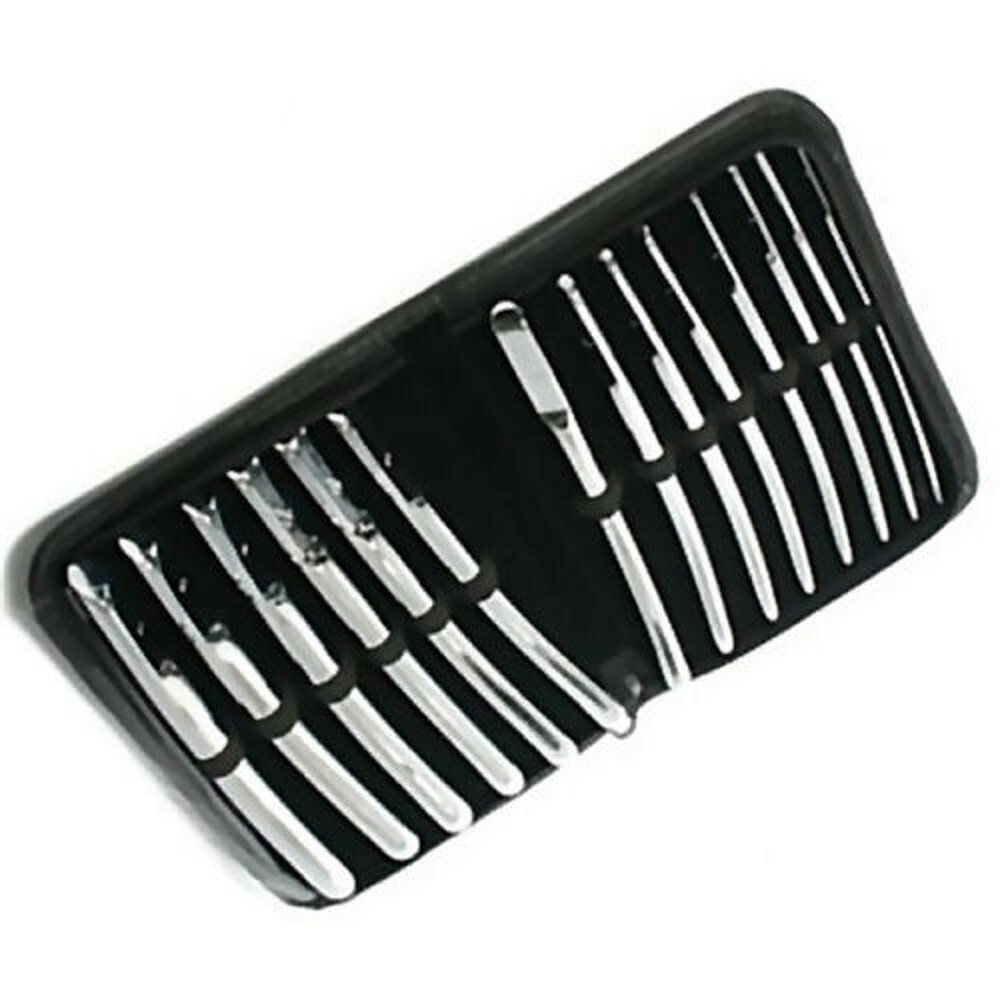 Deluxe Flat Ended Sound Kit, 14 Pieces Surgical Steel Male Urethral Sounding Set