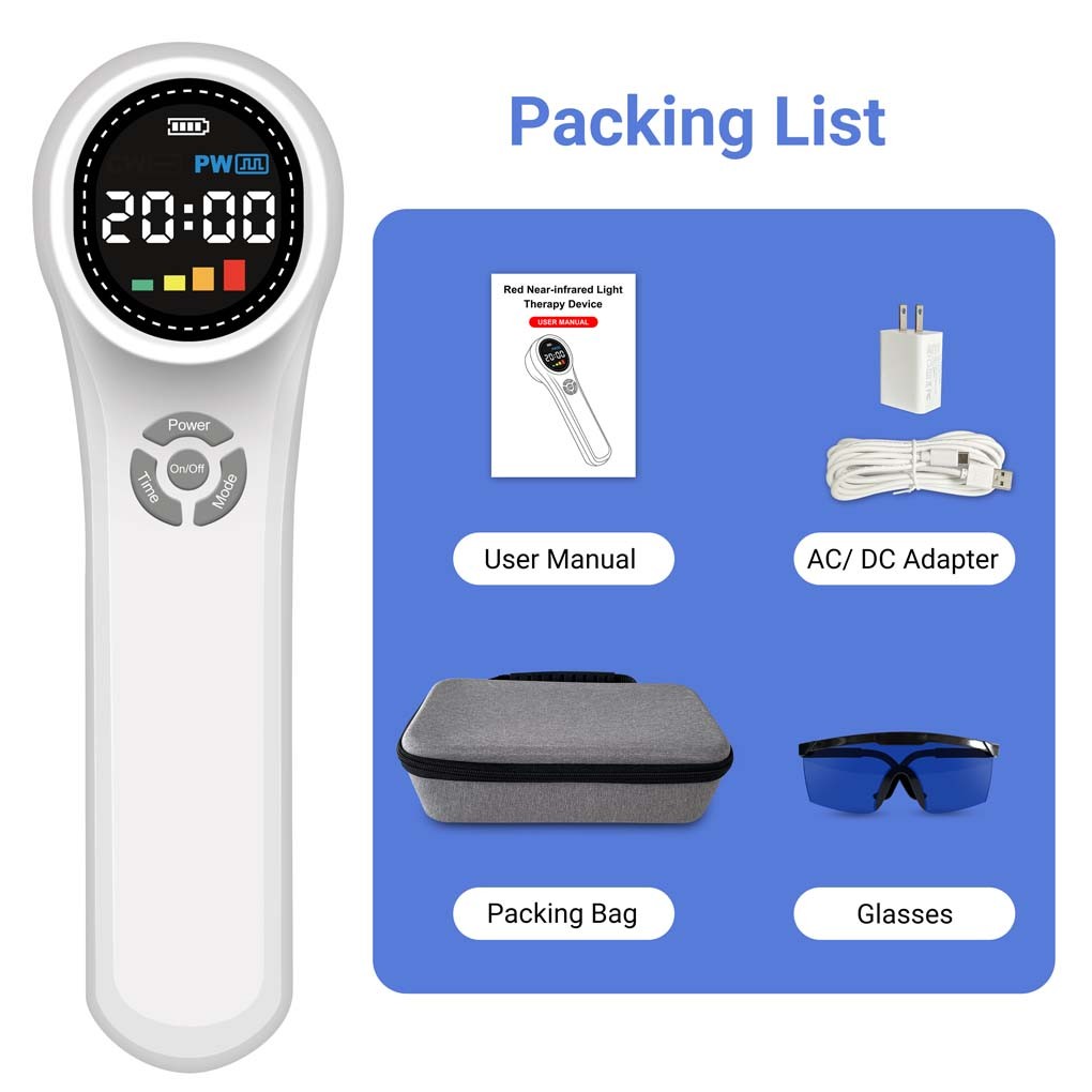 Professional Cold Laser Therapy Device 1760mW Red Light for Chronic Pain Relief