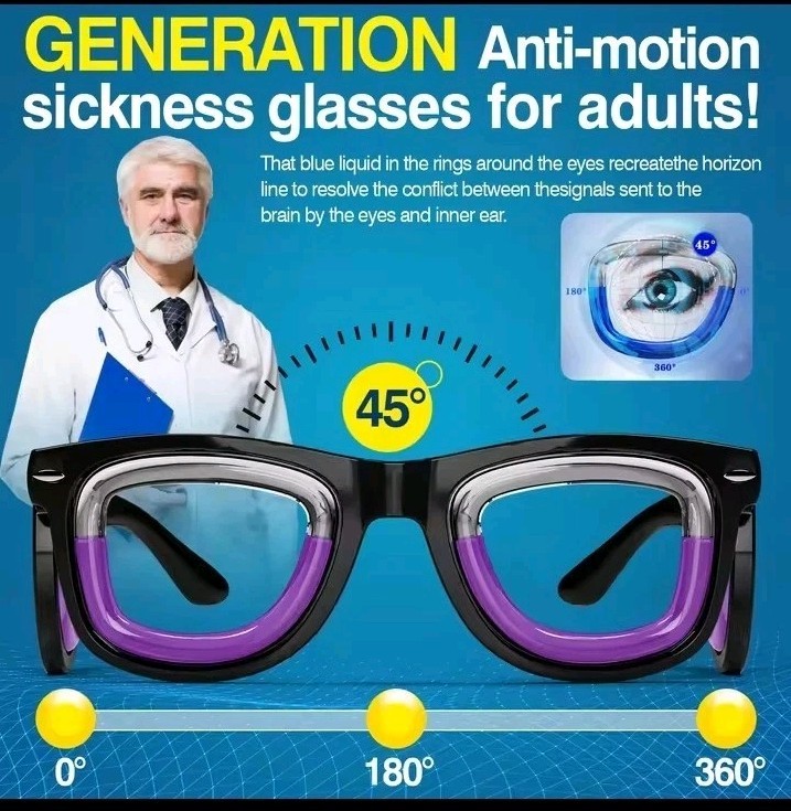Anti Motion Sickness Glasses Anti Dizziness Against Nausea Seasickness Glass