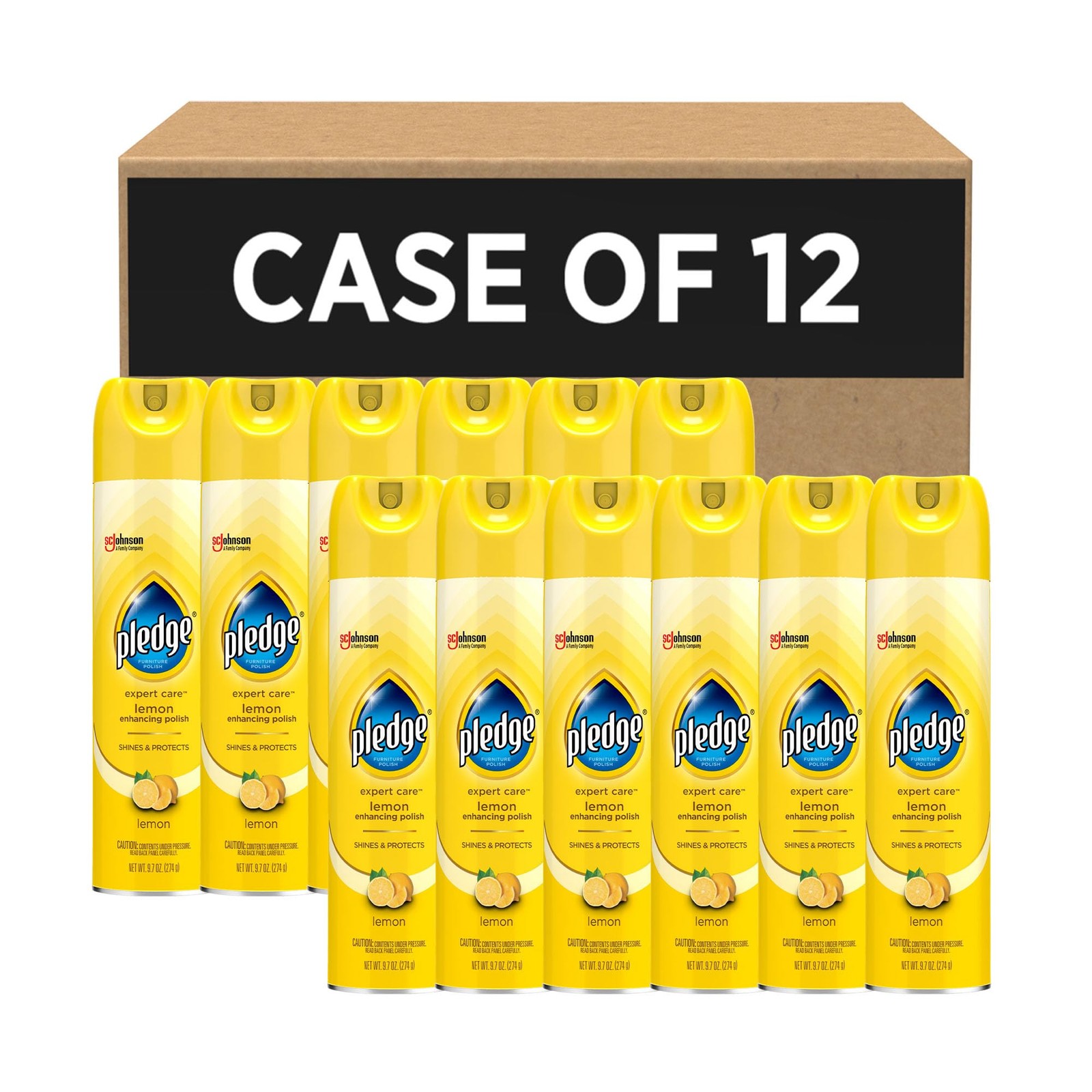 Furniture Polish Spray Stainless Steel Lemon Scent 0.81oz Pack Led Pledge Wood
