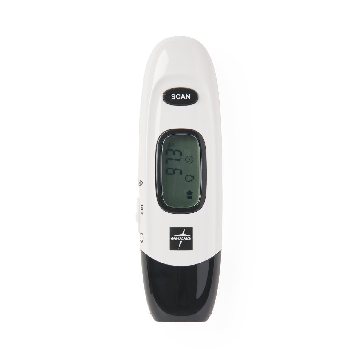 Medline Infrared No-Touch Forehead Thermometer,White/Black