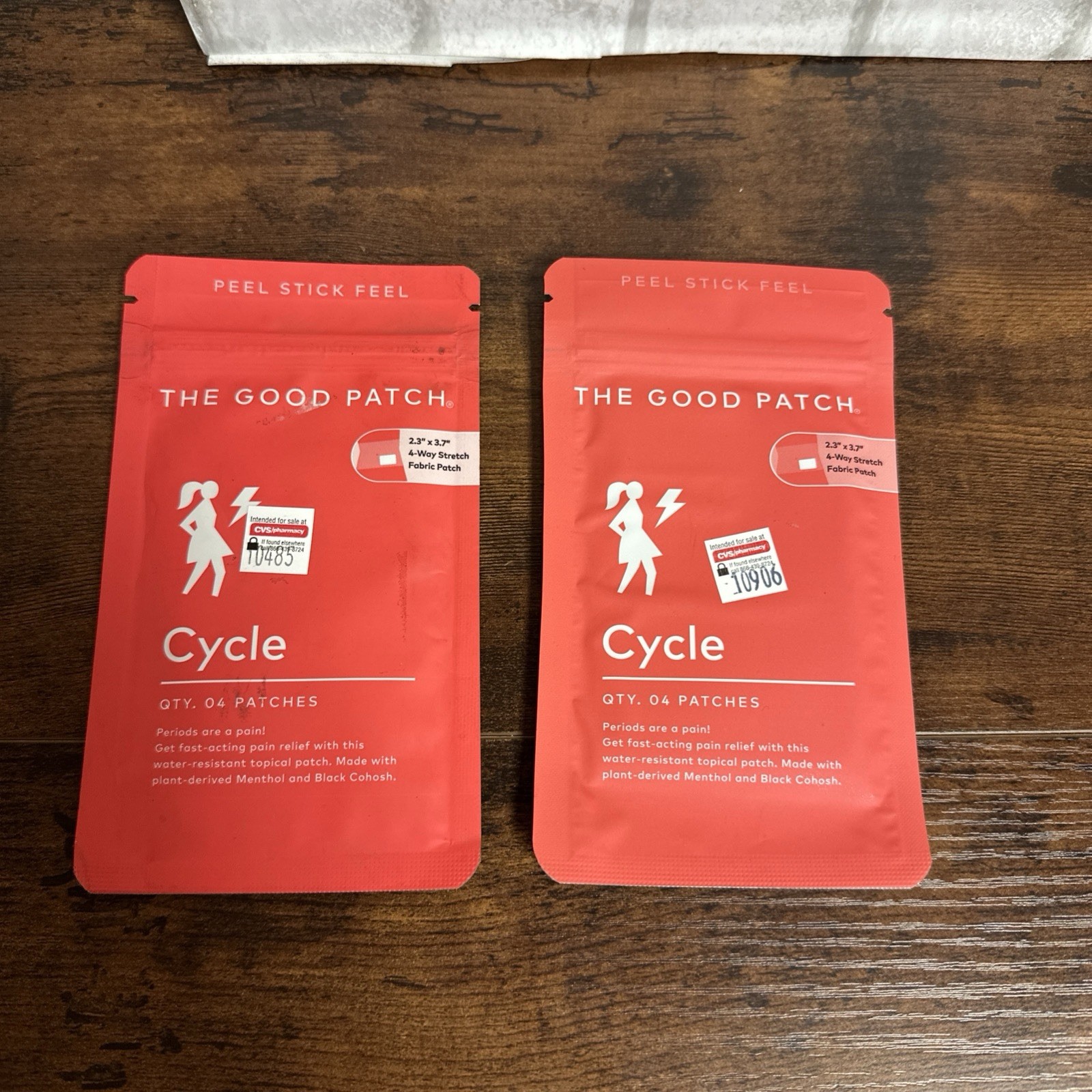 The Good Patch (2 Packs) 8 Patches CYCLE Peel & Stick Pain Relief