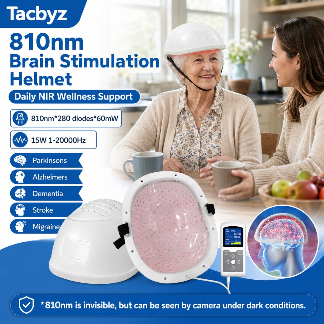 Brain Photobiomodulation 810nm Near Infrared Light Therapy Helmet for Alzheimer