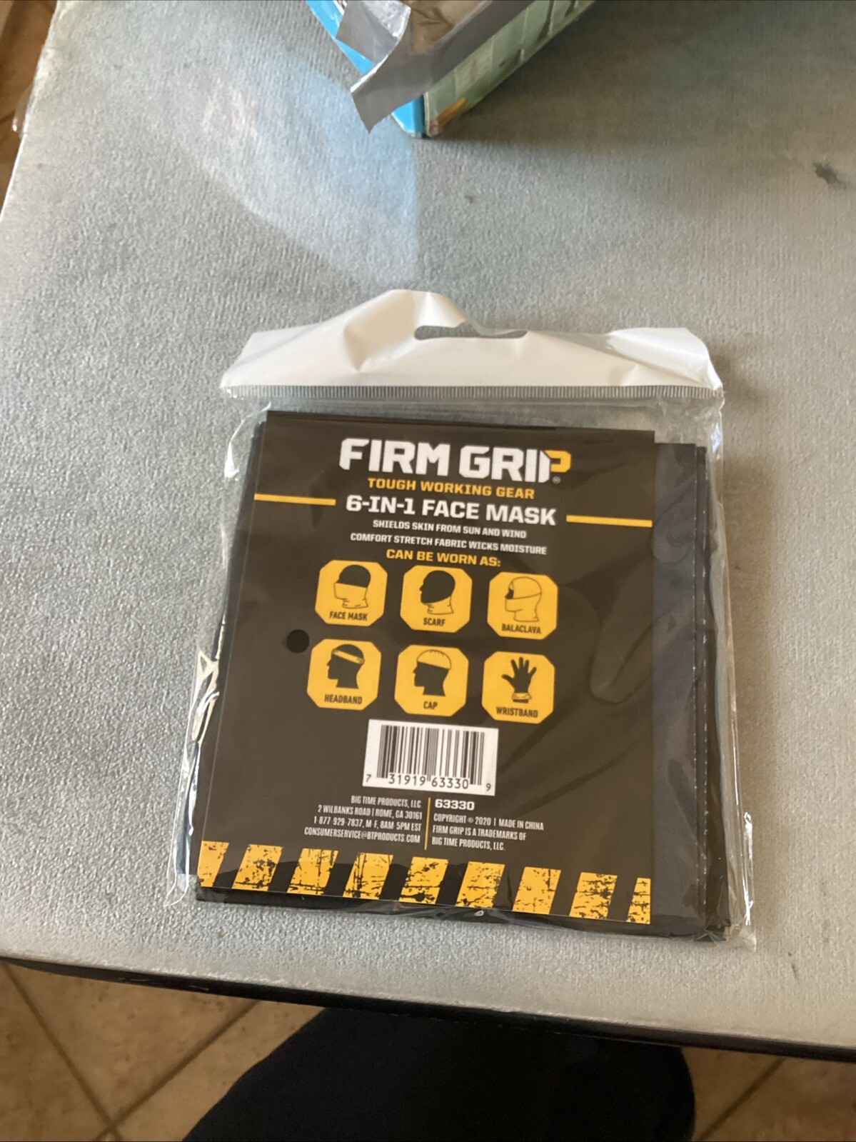 Firm Grip Reusable 6-IN-1 Face Mask Tough Working Gear 63330 New Sealed