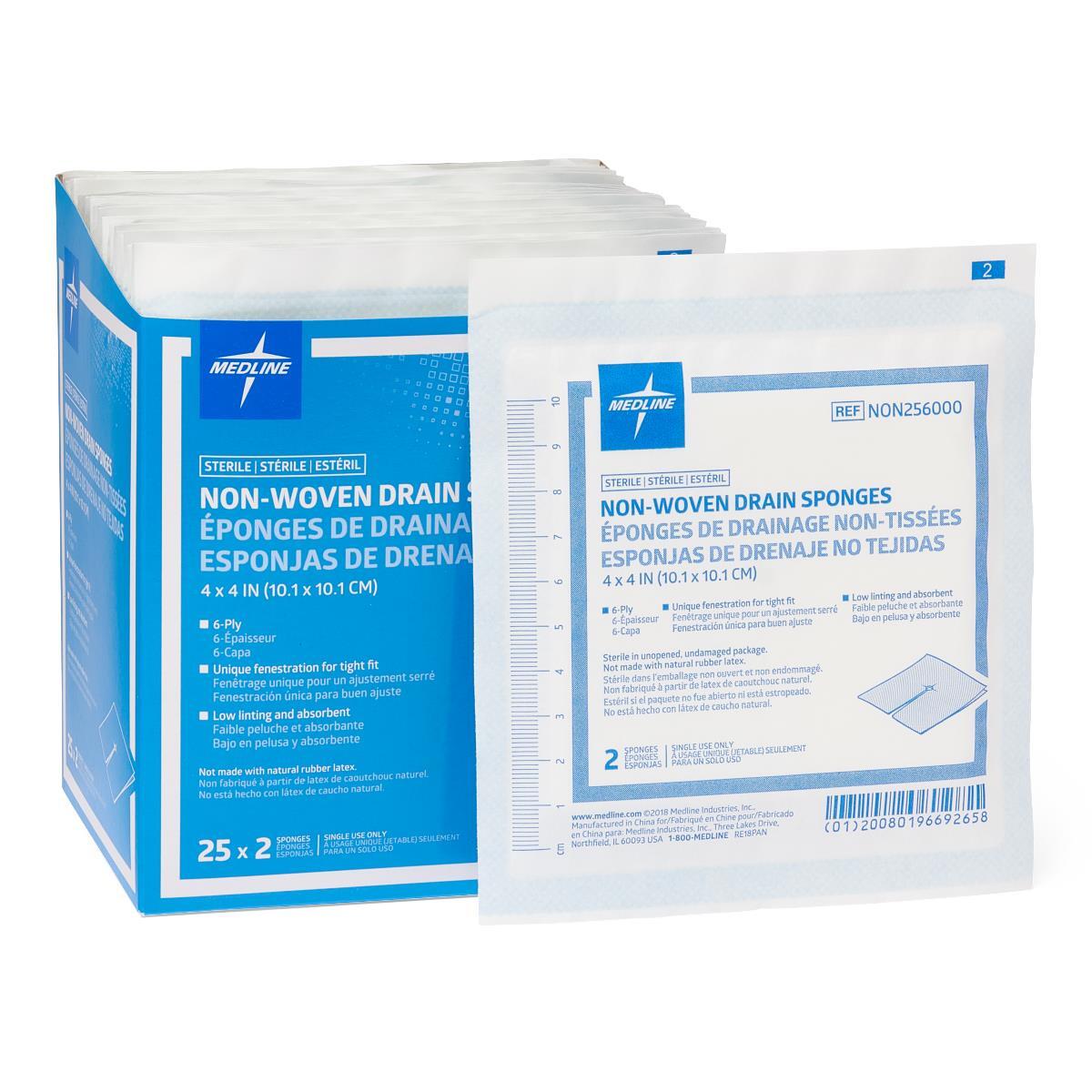 Avant Sterile Drain Gauze Sponge, 4″ x 4″, Case