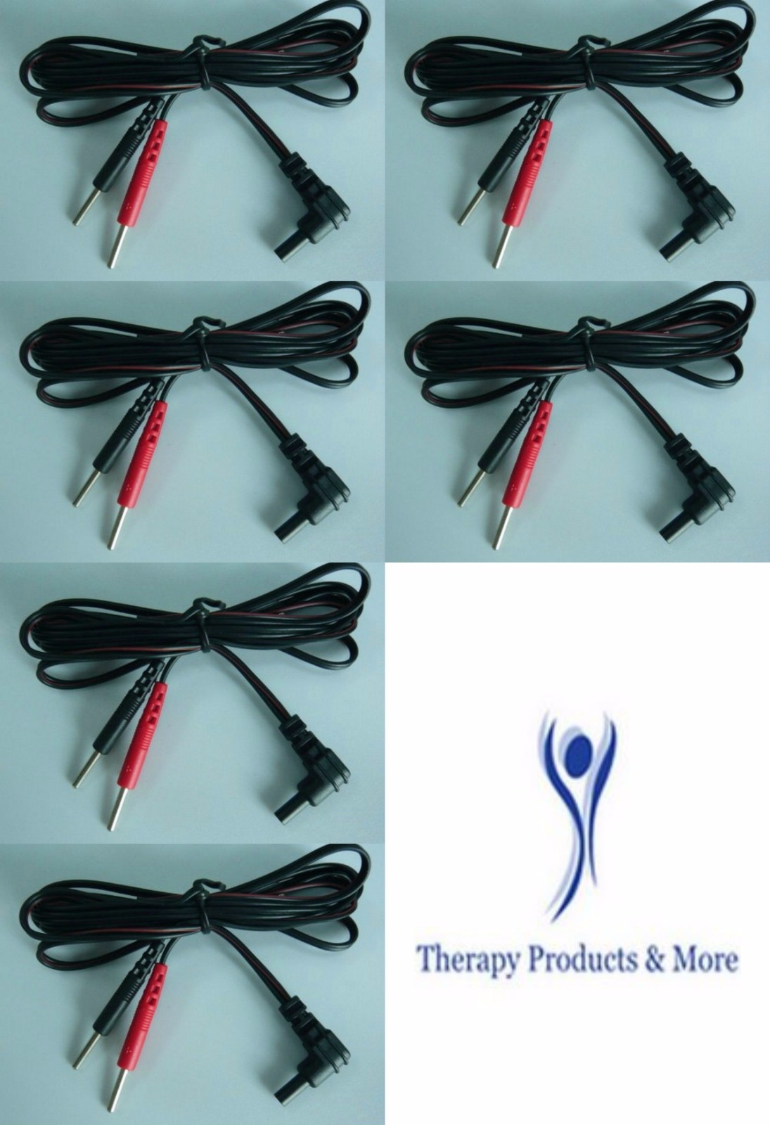 6 TENS Unit Lead Wires FOR INTENSITY 10 TENS 2500 3000 7000 iReliev ET-7070