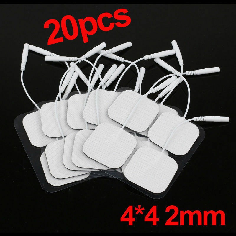 20PCS TENS machine Replacement Electrode Pads Self-Adhesive 4x4cm For Massagers