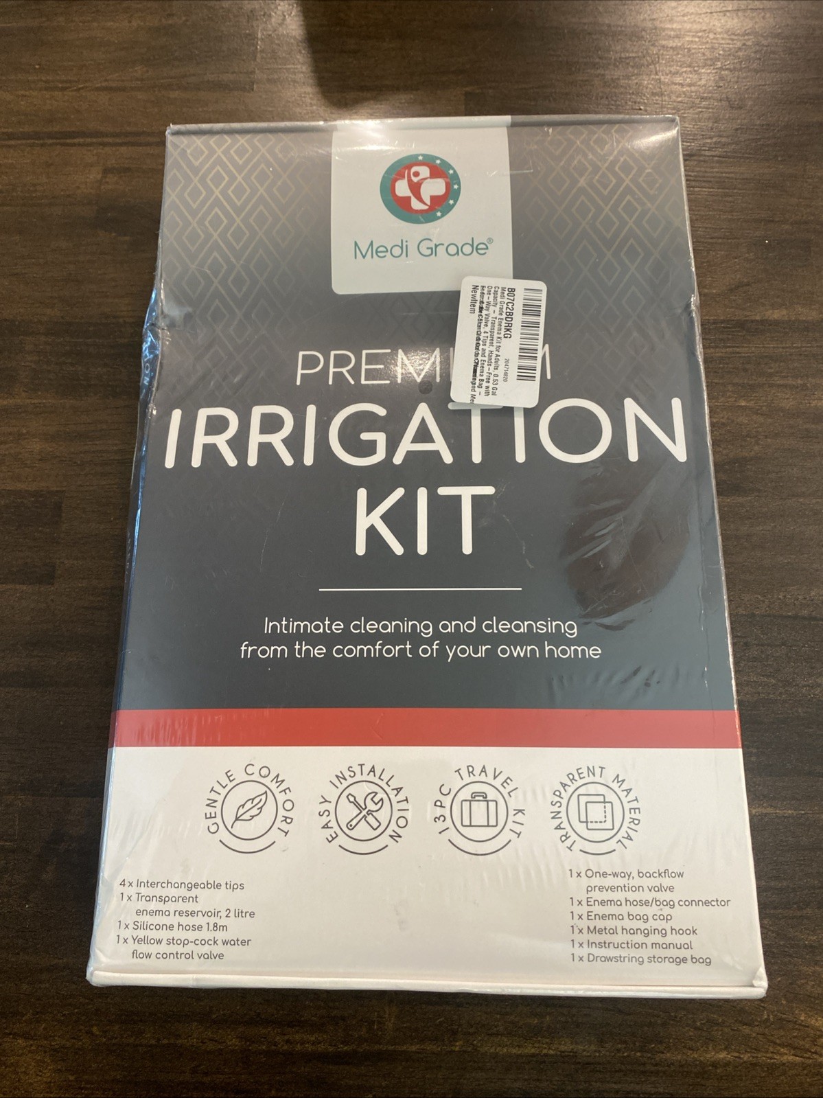 Enema Kit for Adults, 0.53 Gal Capacity – Transparent, Hands-Free with One-Wa…