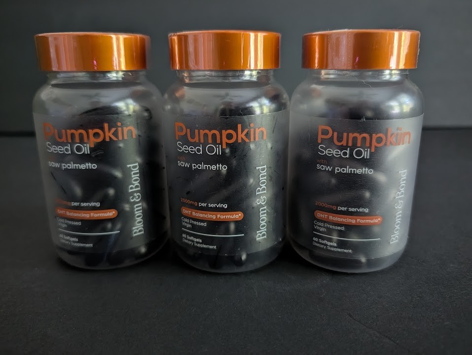 3 pack – NEW Bloom & Bond – Pumpkin Seed Oil w/ Saw Palmetto 2000mg – ex. 4/28