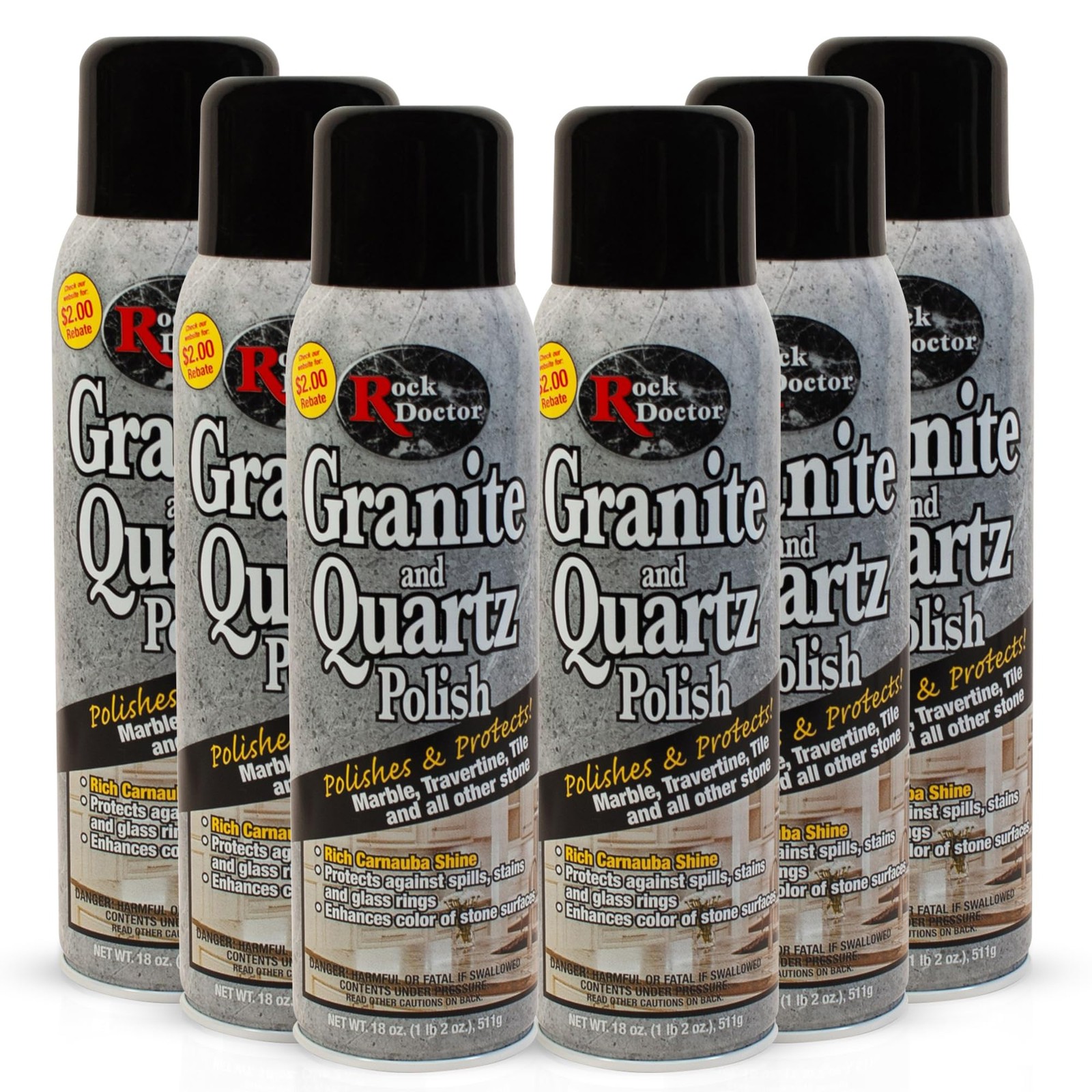 Granite Polish Spray 108oz Surface Cleaner Marble Tile Countertop Rock Doctor