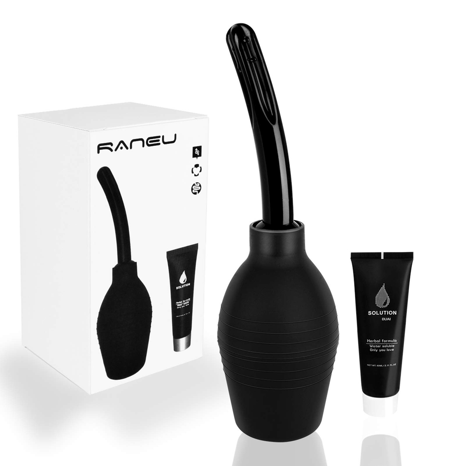 RANEU Enema Bulb Kit with Lube Anal Douche Superior Materials Douche for Men…