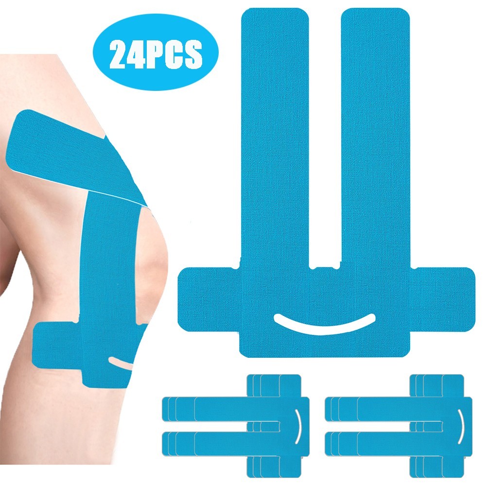 24 Count Kinesiology Tape for Knee Pain Relief Pre-Cut Waterproof Knee Tape