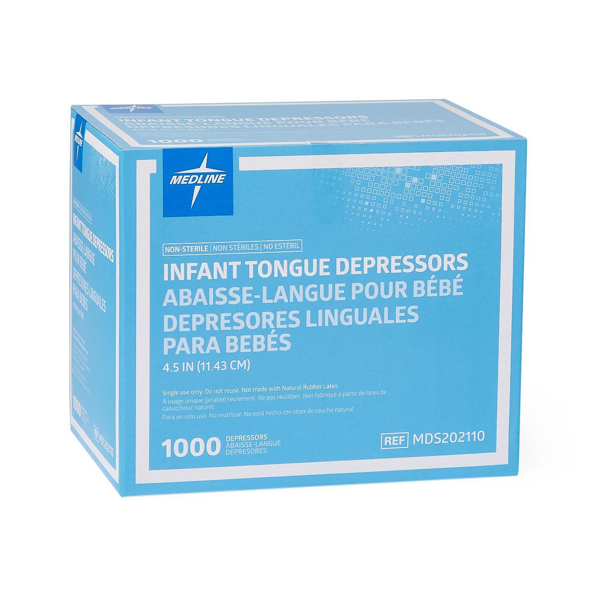 Nonsterile Tongue Depressors for Infants, 0.375″ x 4.5″, Box of 1000