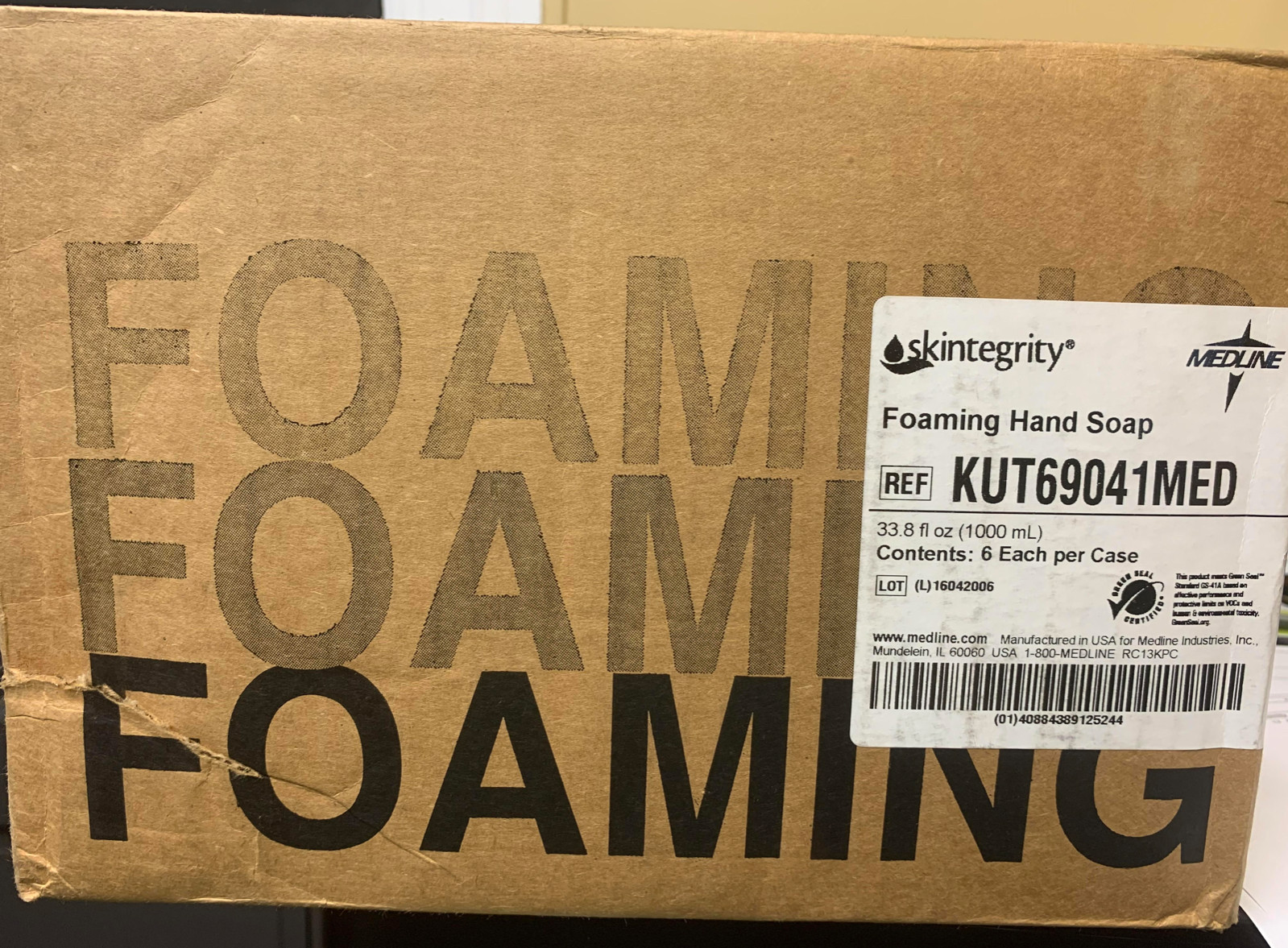 Skintegrity Luxury Foaming Soap KUT69041 Medline 1000 ml each Case of 6 (6000ml)