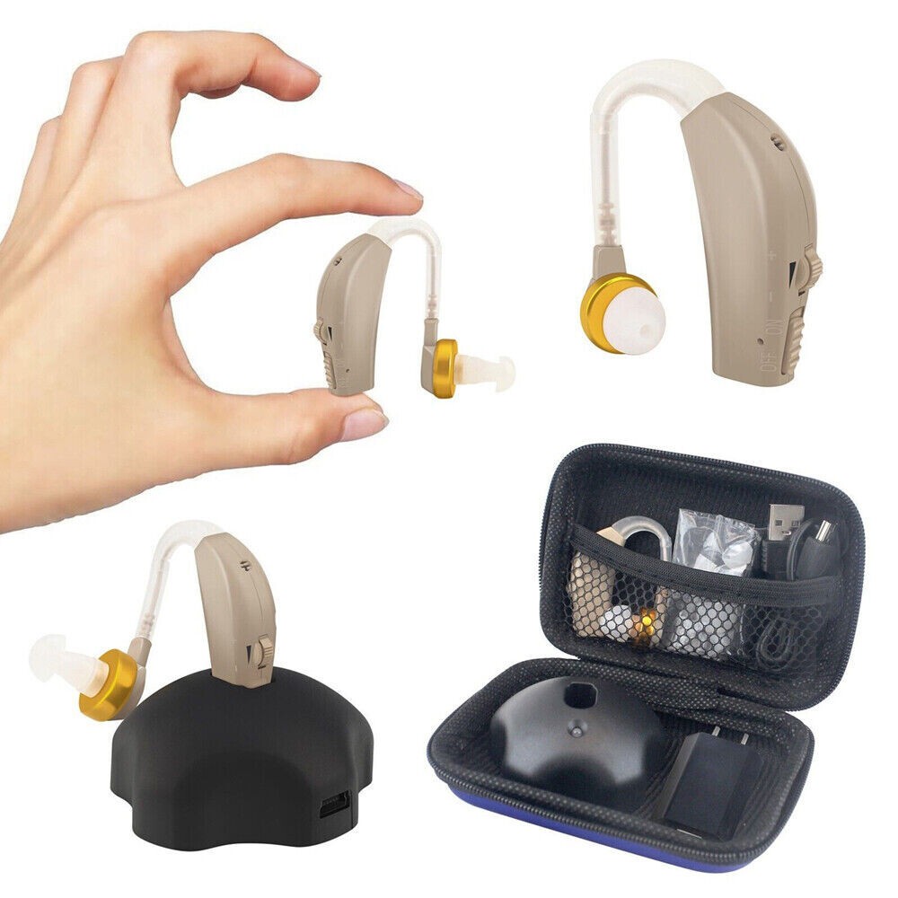 🎁2Pcs Rechargeable Digital Hearing Aids Behind the Ear Sound Voice Amplifier