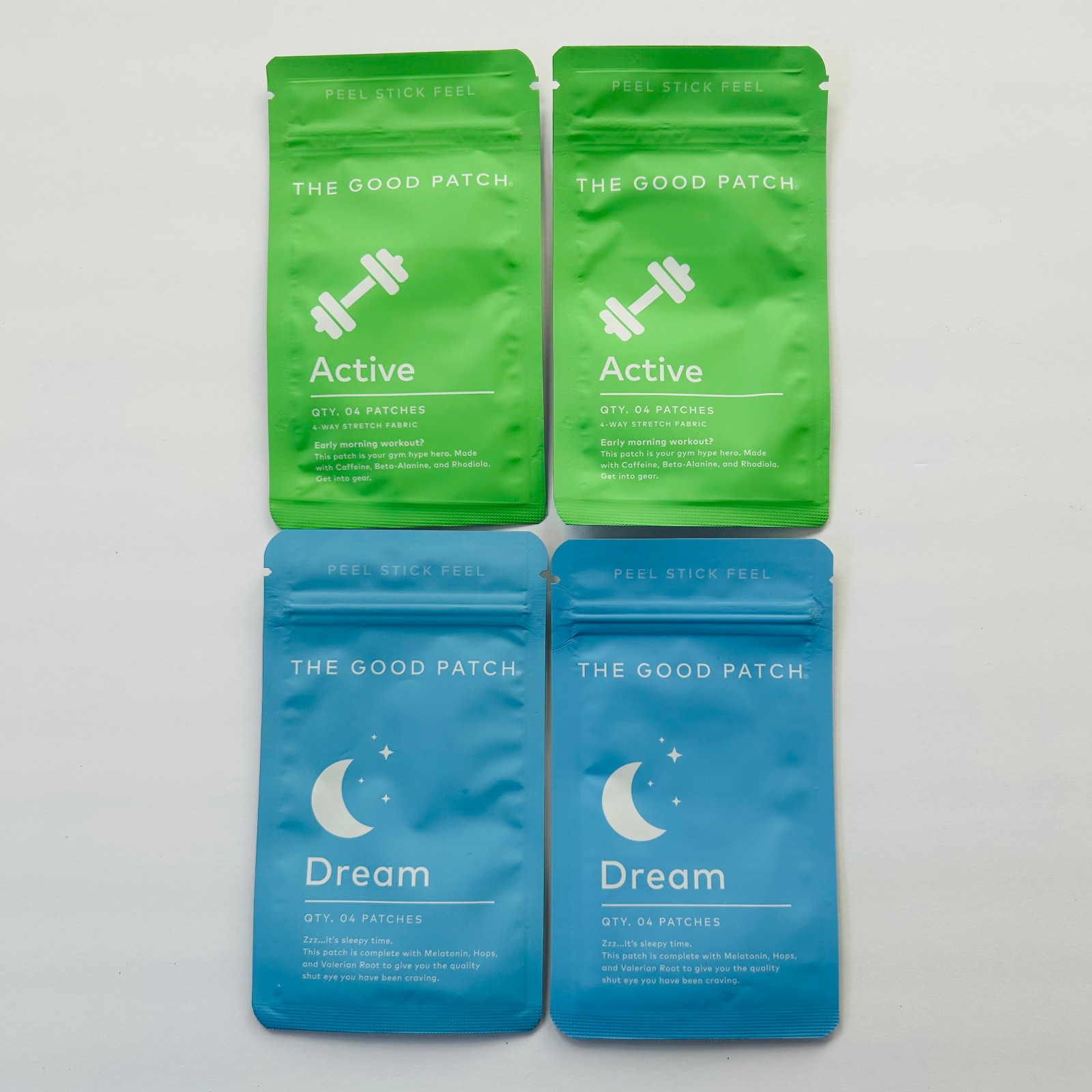 THE GOOD BATCH – ACTIVE | DREAM – 16 Patches! Energy Boost + Relax 4pk-NEW!