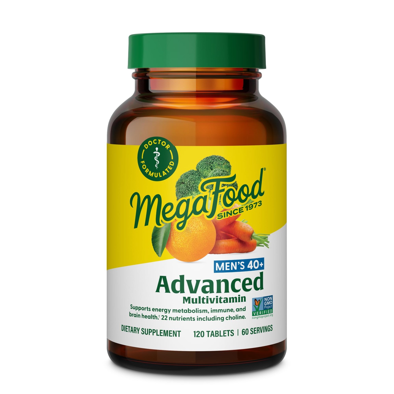 MegaFood Men s 40+ Advanced Multivitamin 120 Tabs Dr Formulated Vitamin Mineral