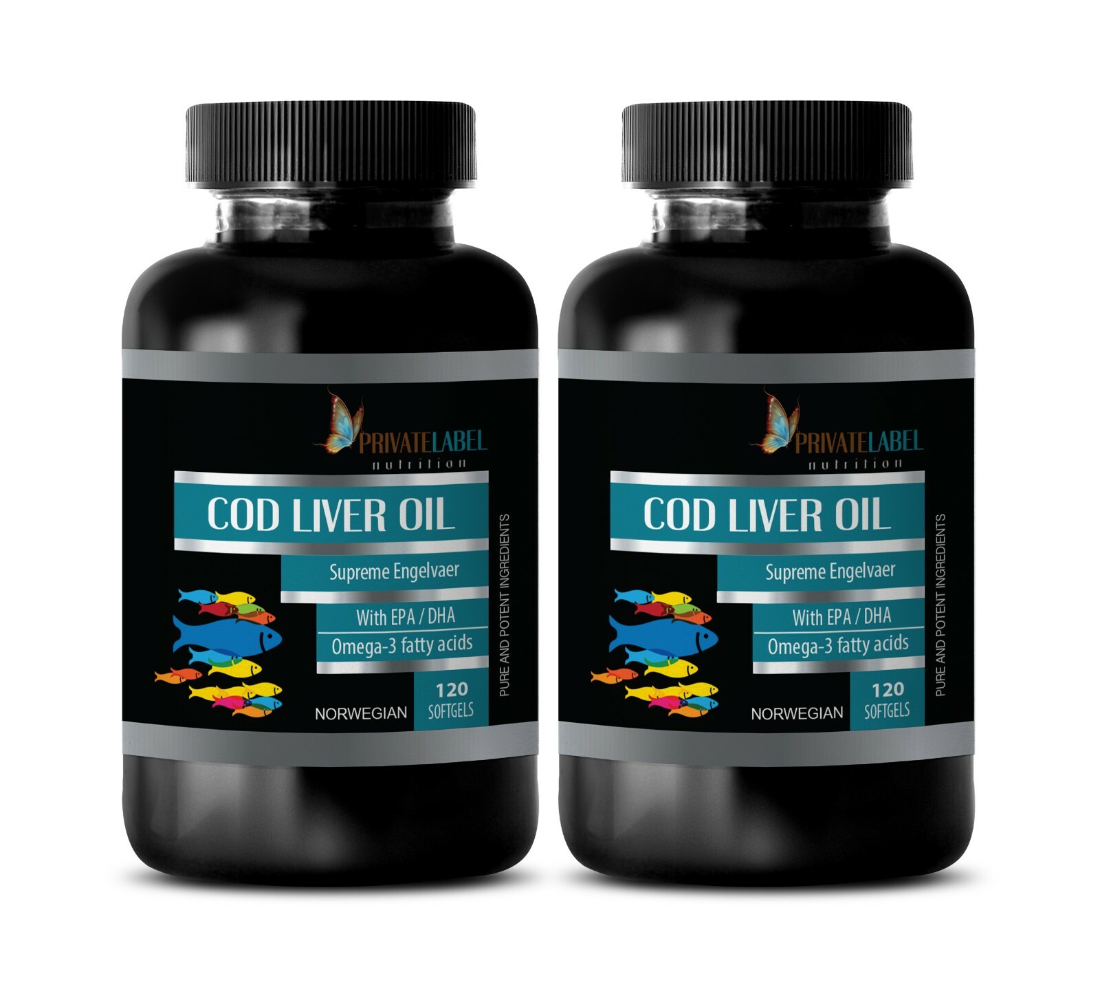 weight loss – NORWEGIAN COD LIVER OIL – bone health 240 Softgels 2 Bottles
