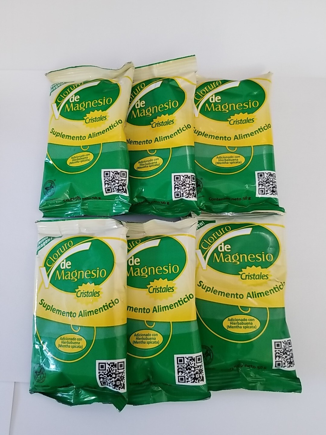 Magnesium Chloride 50g (6 PK) Cloruro de Magnesio 50g each ( Vida Magnesio )