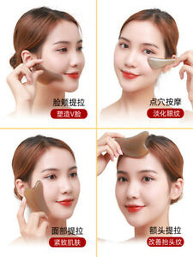 Dredge Meridians Horn Scraping Plate Gua Sha Facial Beauty Whole Body Universal
