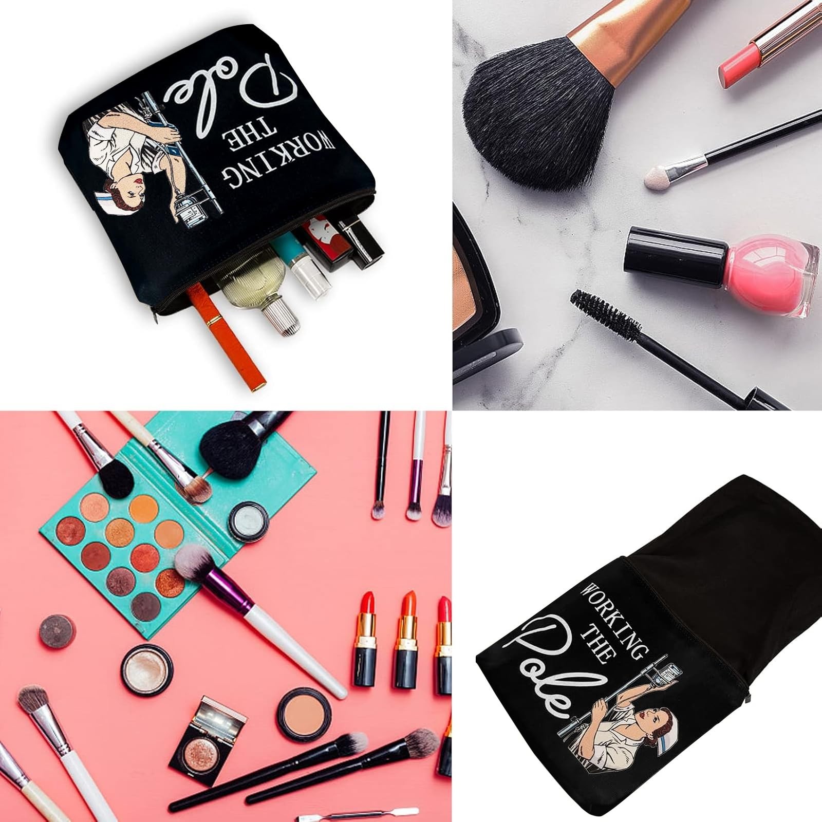ER Nurse Gift,Nurse Gifts for Women Funny Makeup Bags,Working The Black