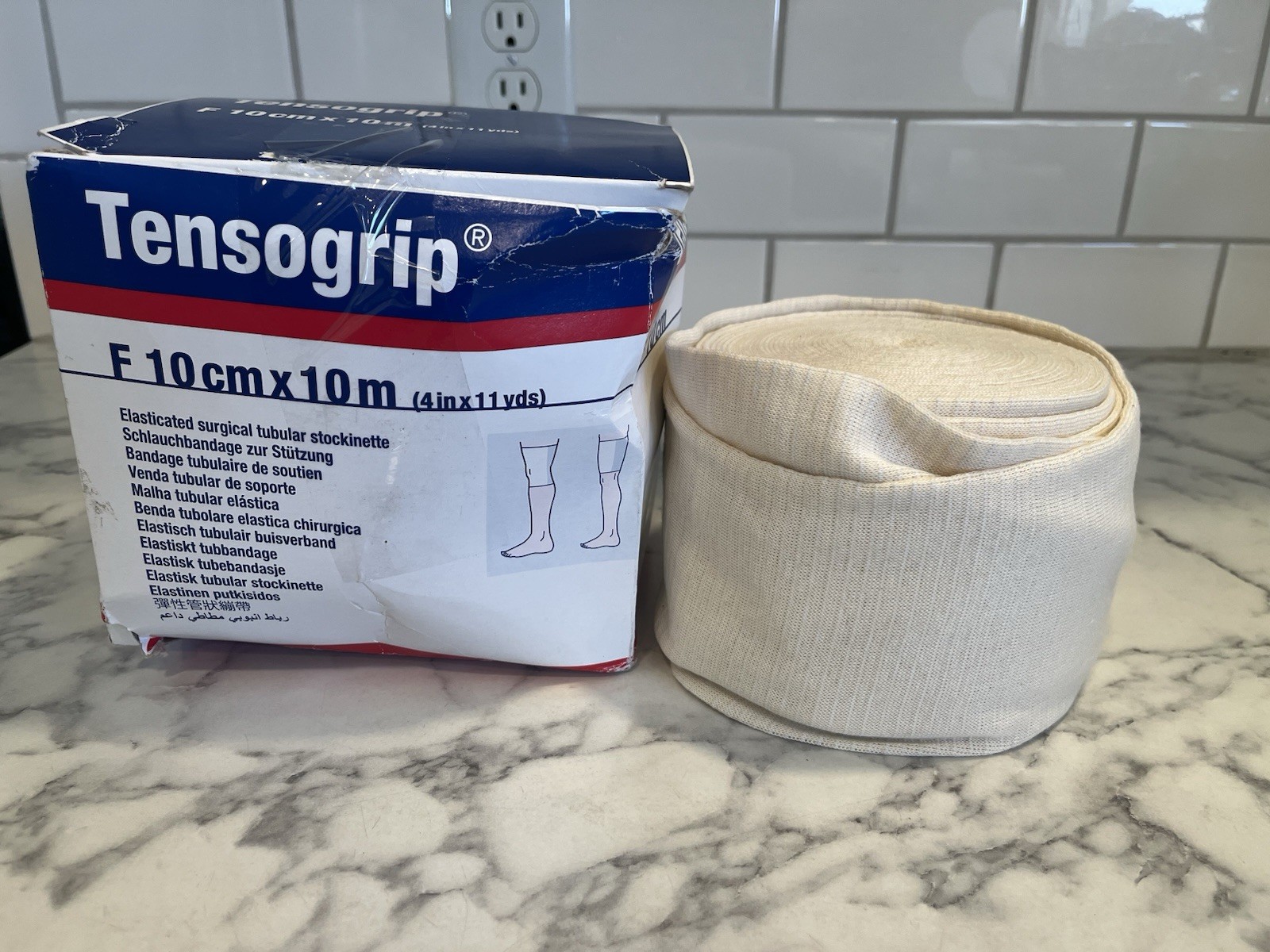 Tensogrip Stockinette, F, Natural Open Box Read!