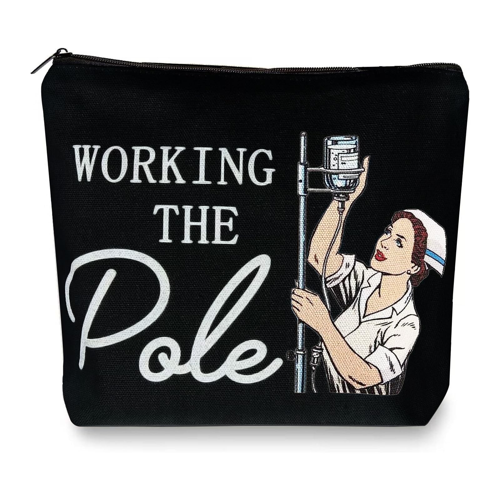 ER Nurse Gift,Nurse Gifts for Women Funny Makeup Bags,Working The Black