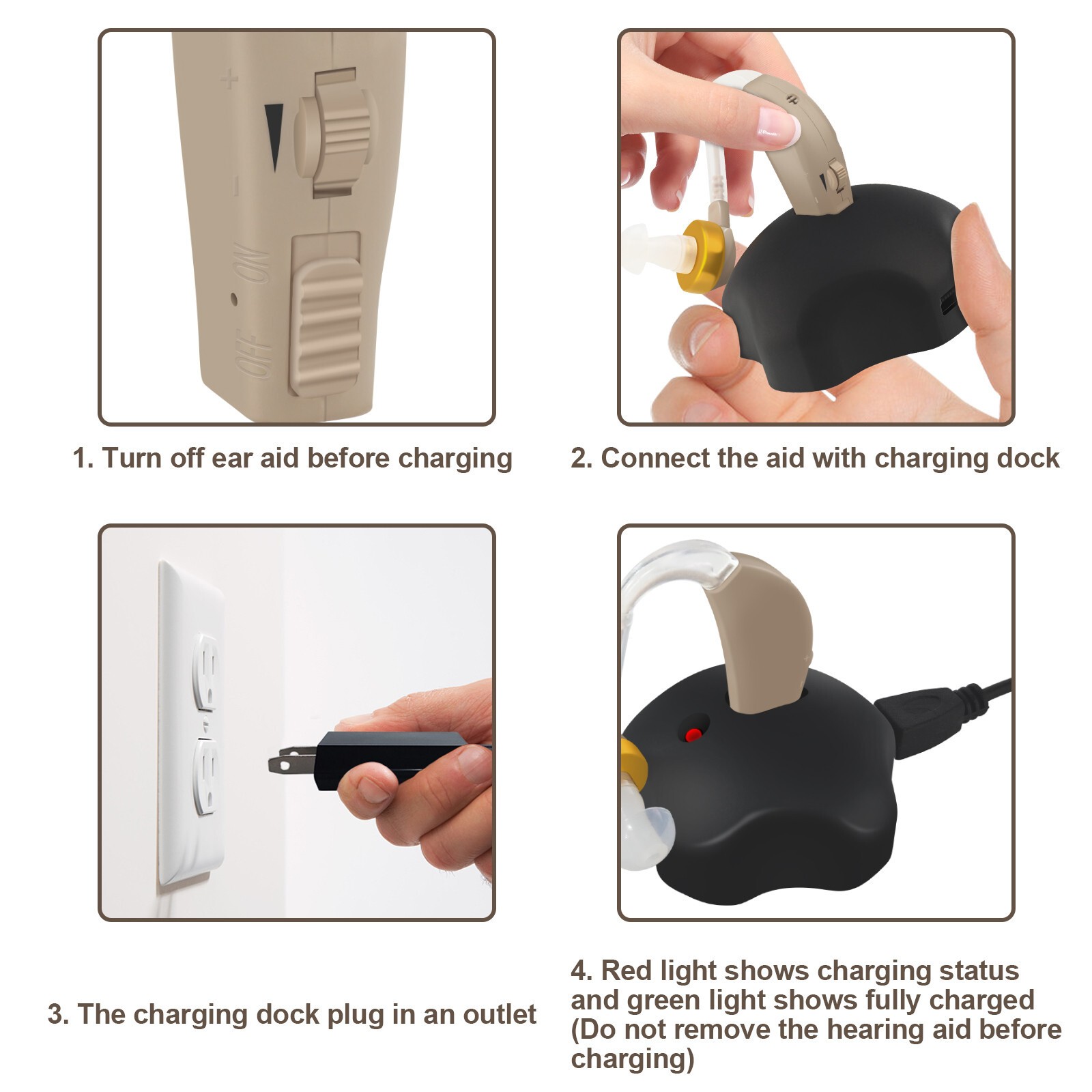 🎁2Pcs Rechargeable Digital Hearing Aids Behind the Ear Sound Voice Amplifier