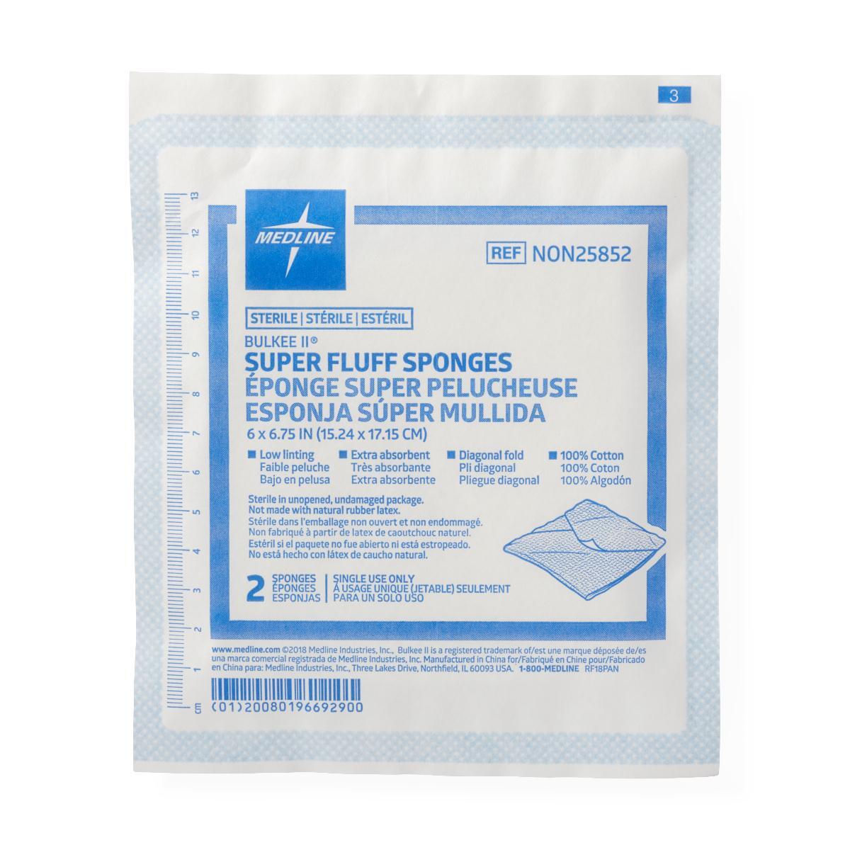 Bulkee II Super Fluff Sponges, 6″ x 6.75″, Pack of 2