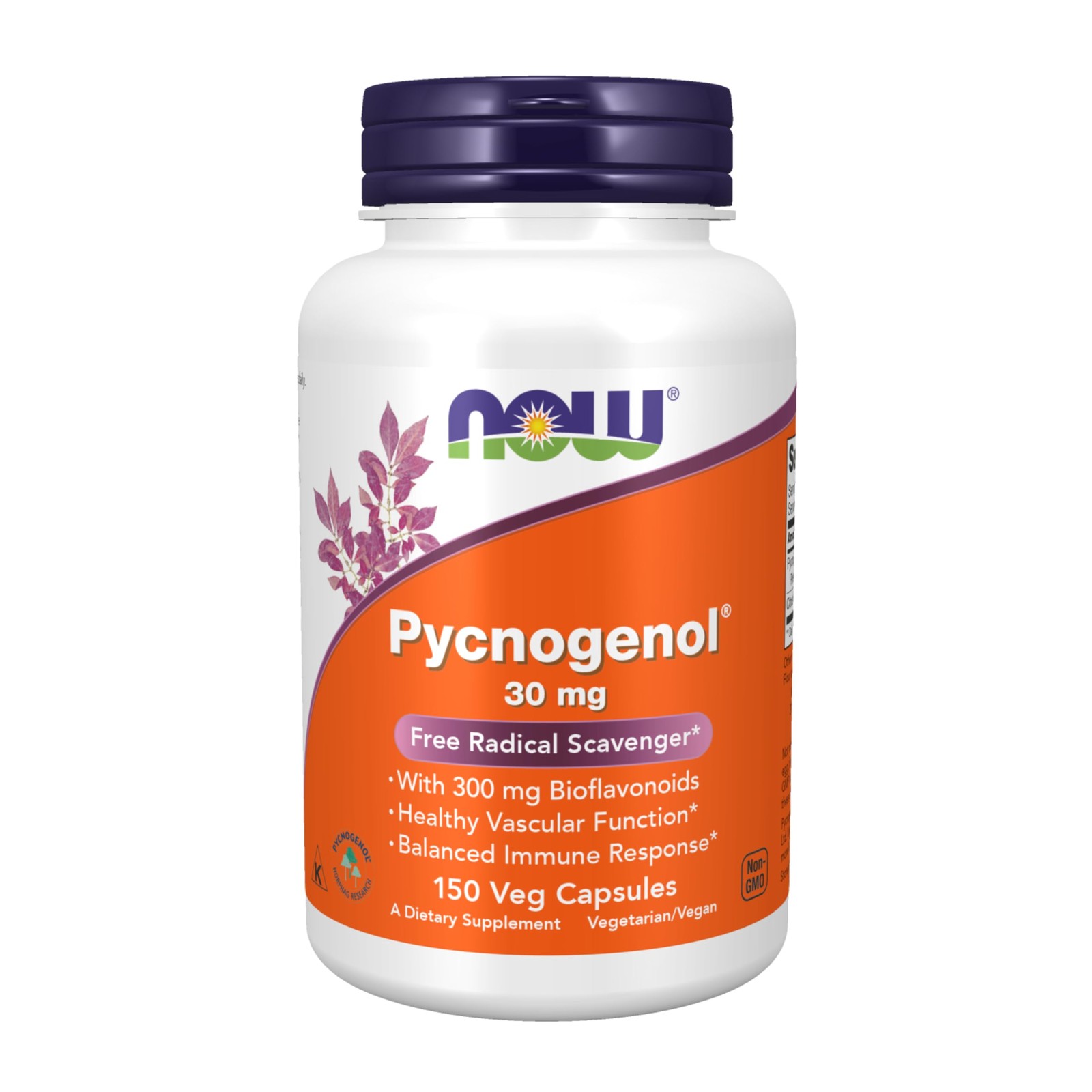 Pycnogenol 30mg Bioflavonoids 300mg 150 Veg Capsules NOW Foods Supplements Pine
