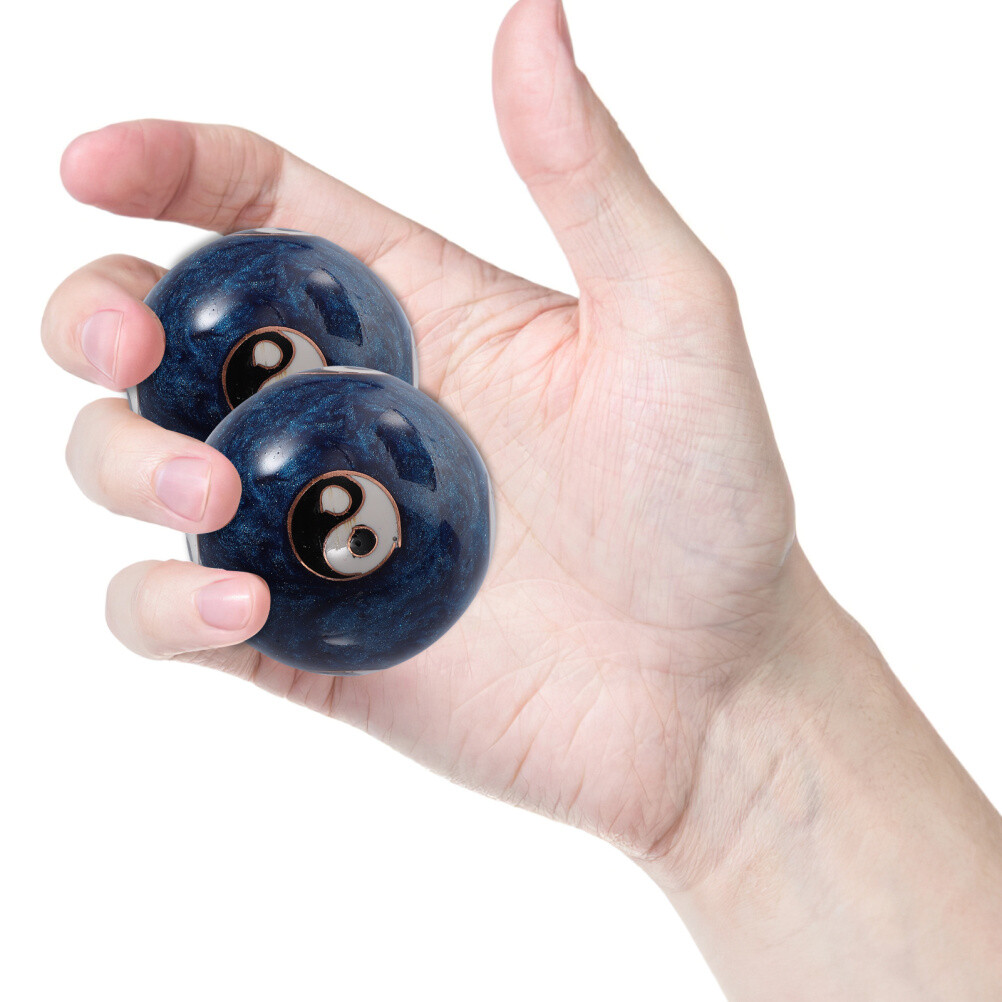 Set Small Baoding Balls with Chime Asian Hand Balls Chinese Massage Hand Balls