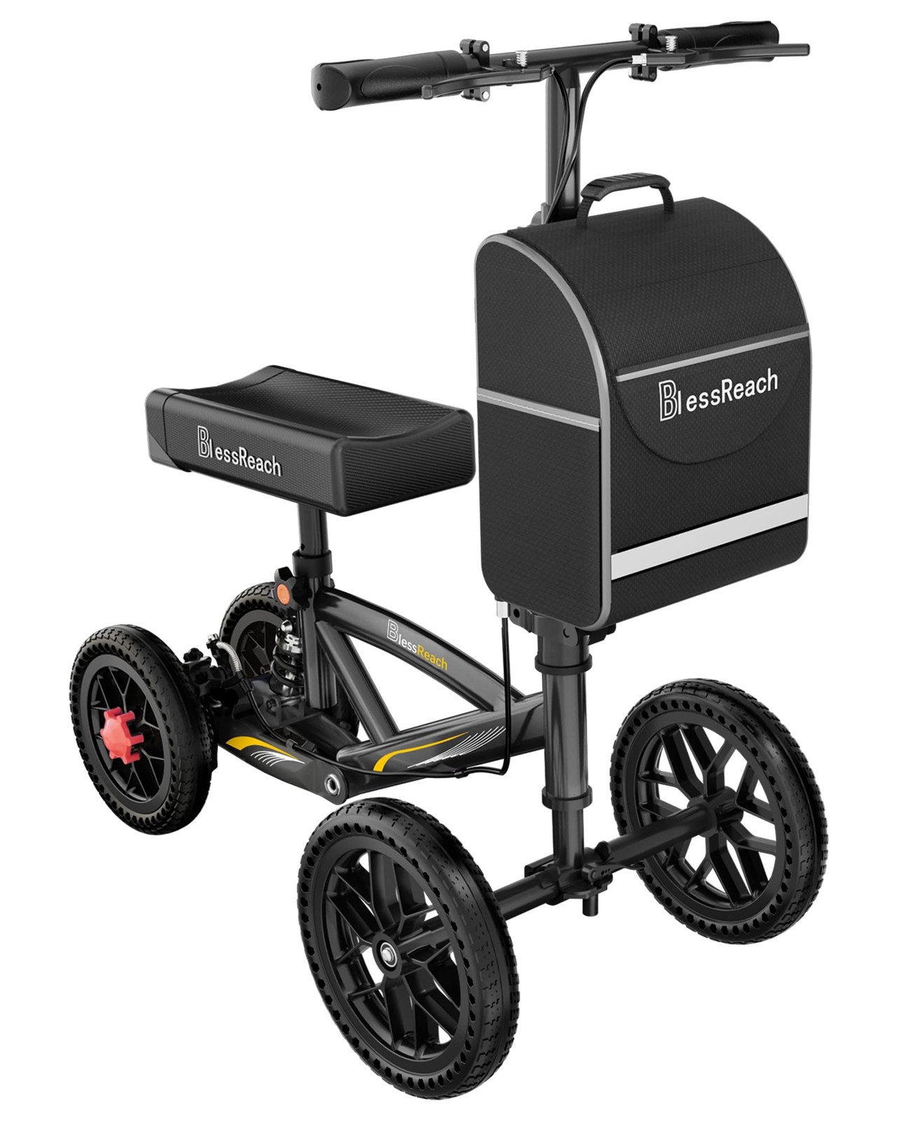 Scooter Knee All Terrain Foot Injury Walker Black WB-2202 Foldable BlessReach