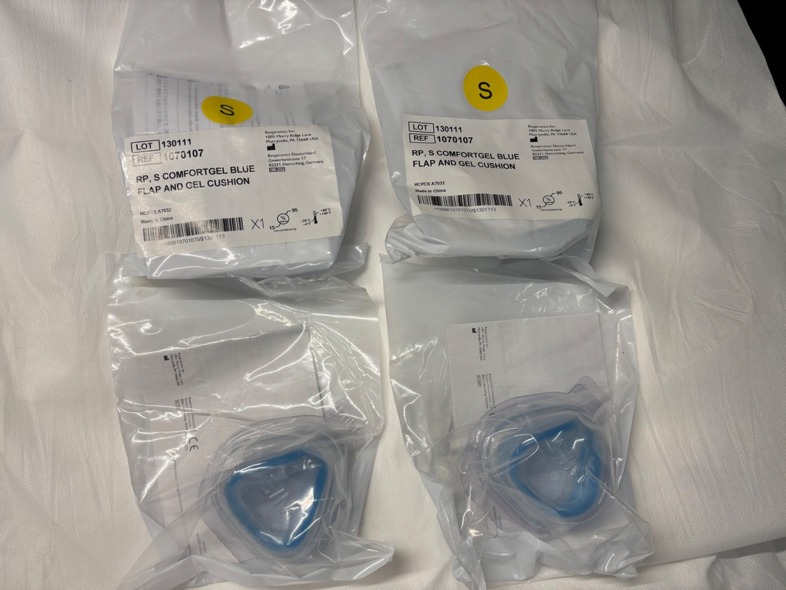 Lot of 4 Respironics ComfortGel Nasal Cushion w Flap for Nasal Mask Size Small