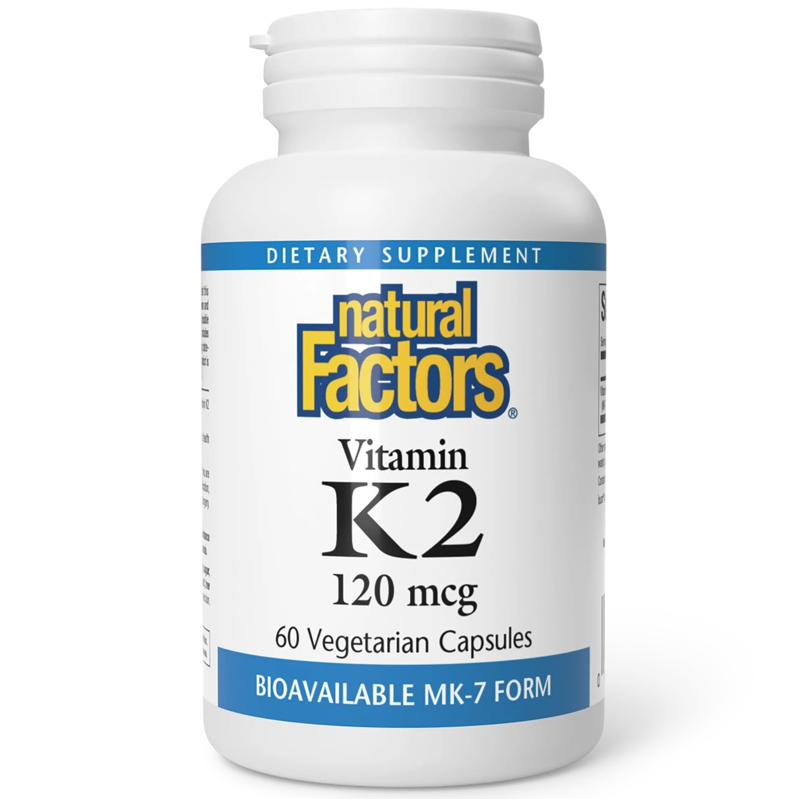 Vitamin K2 120mcg Bone Vascular Health 60 Capsules Natural Factors NF-1294