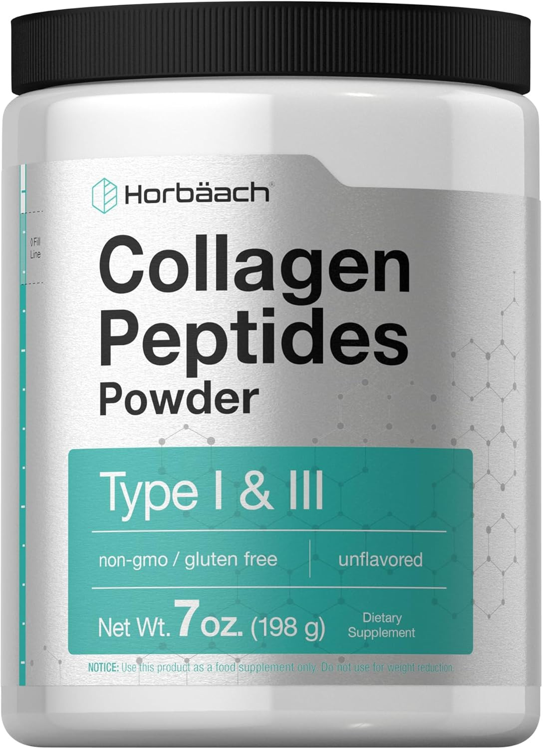 Péptidos de colágeno en polvo 7 oz tipo I y III sin sabor proteína multi colágen