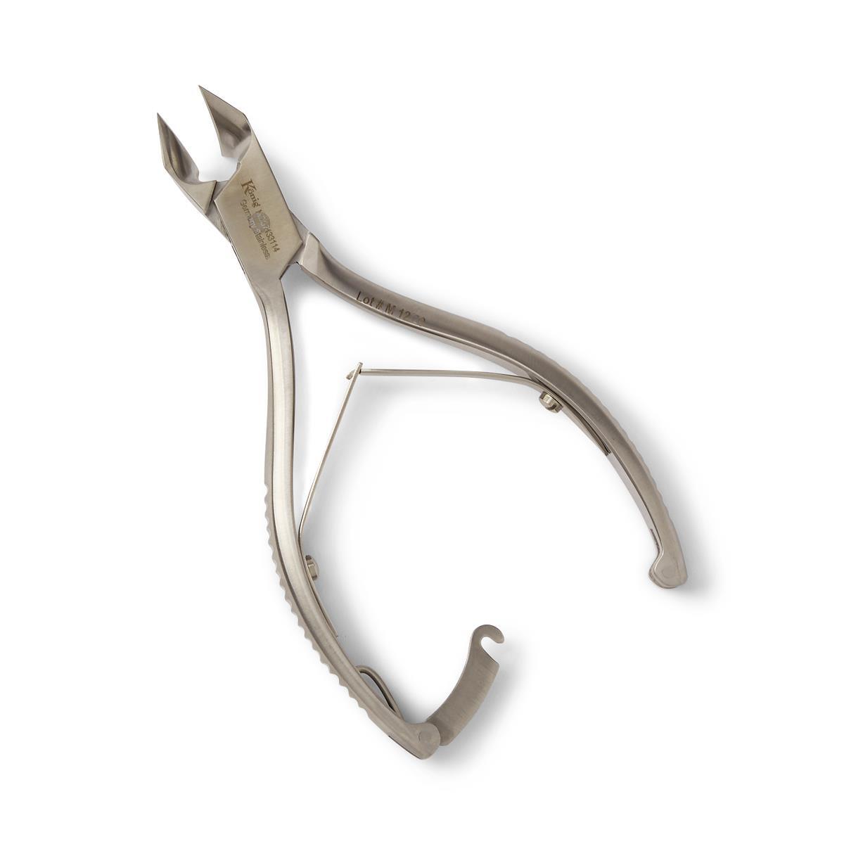 5.5″ (14 cm) Konig Double Spring Angled Concave Nail Clipper with Catch, Each