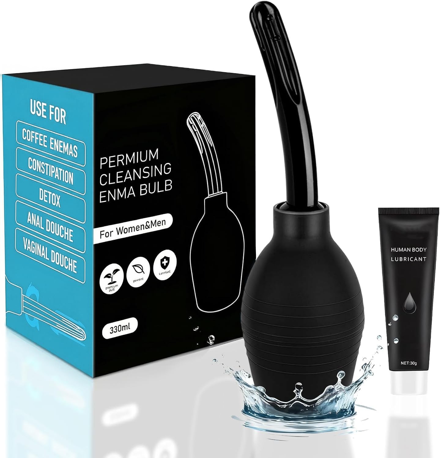 Enama Bulb Douches for Men – 310ml Silicone Enama Kit for Men Women with Anal…