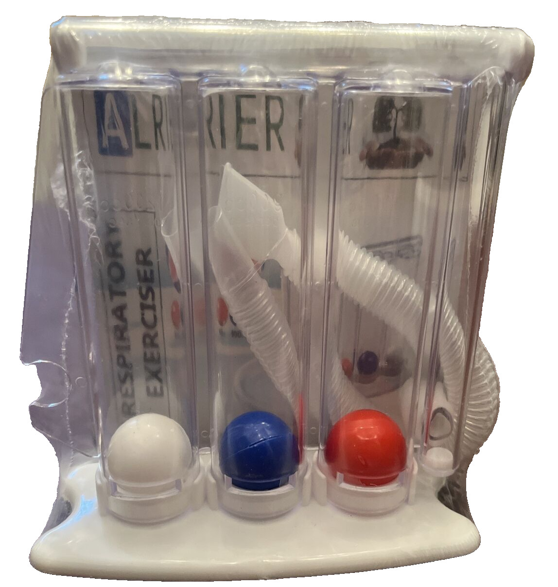 Deep Breathing Exercise for Lung Respiratory Breath Trainer w Mouthpiece NEW