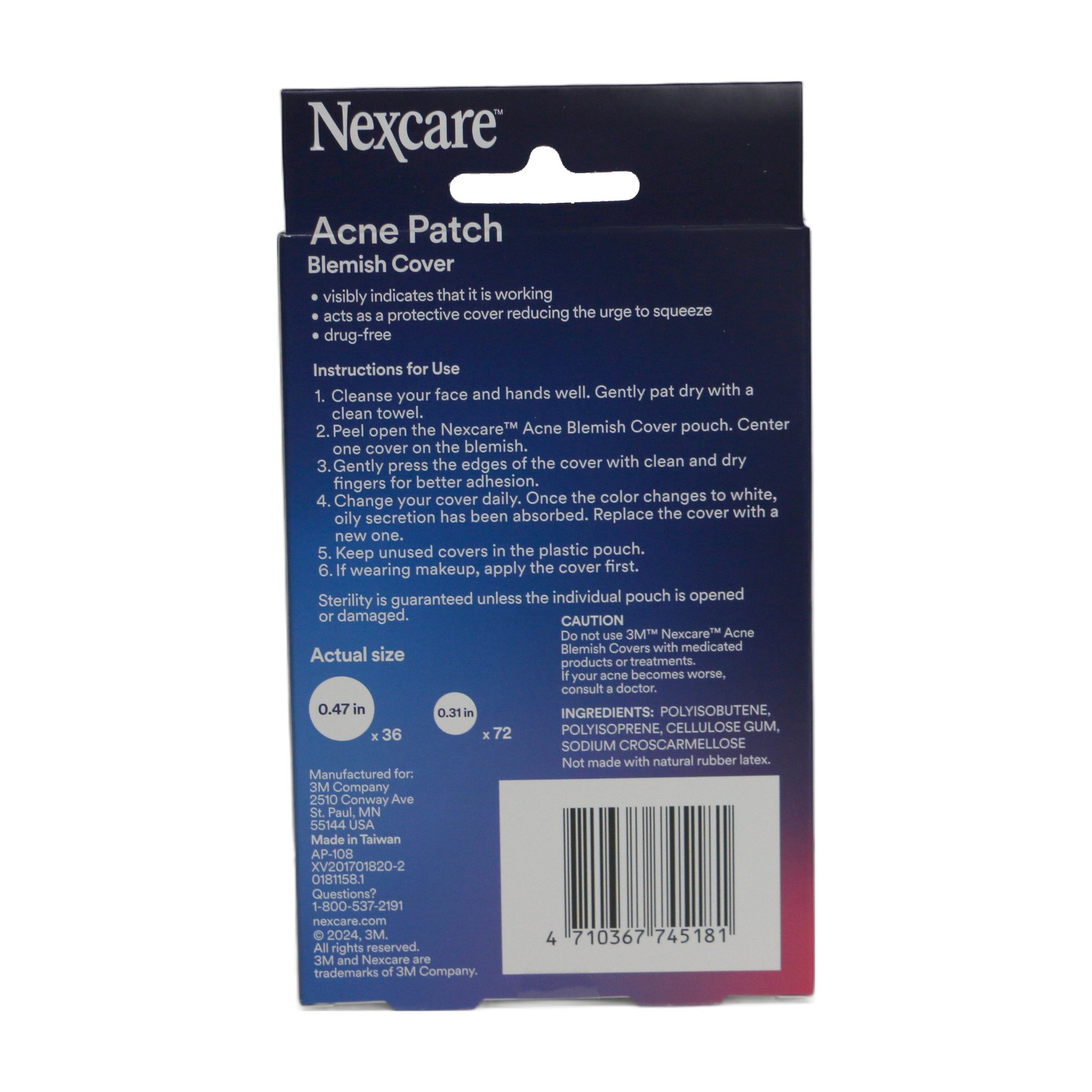 Nexcare Acne Patches: assorted / 108-count (Clear) *108 count [6-pack]