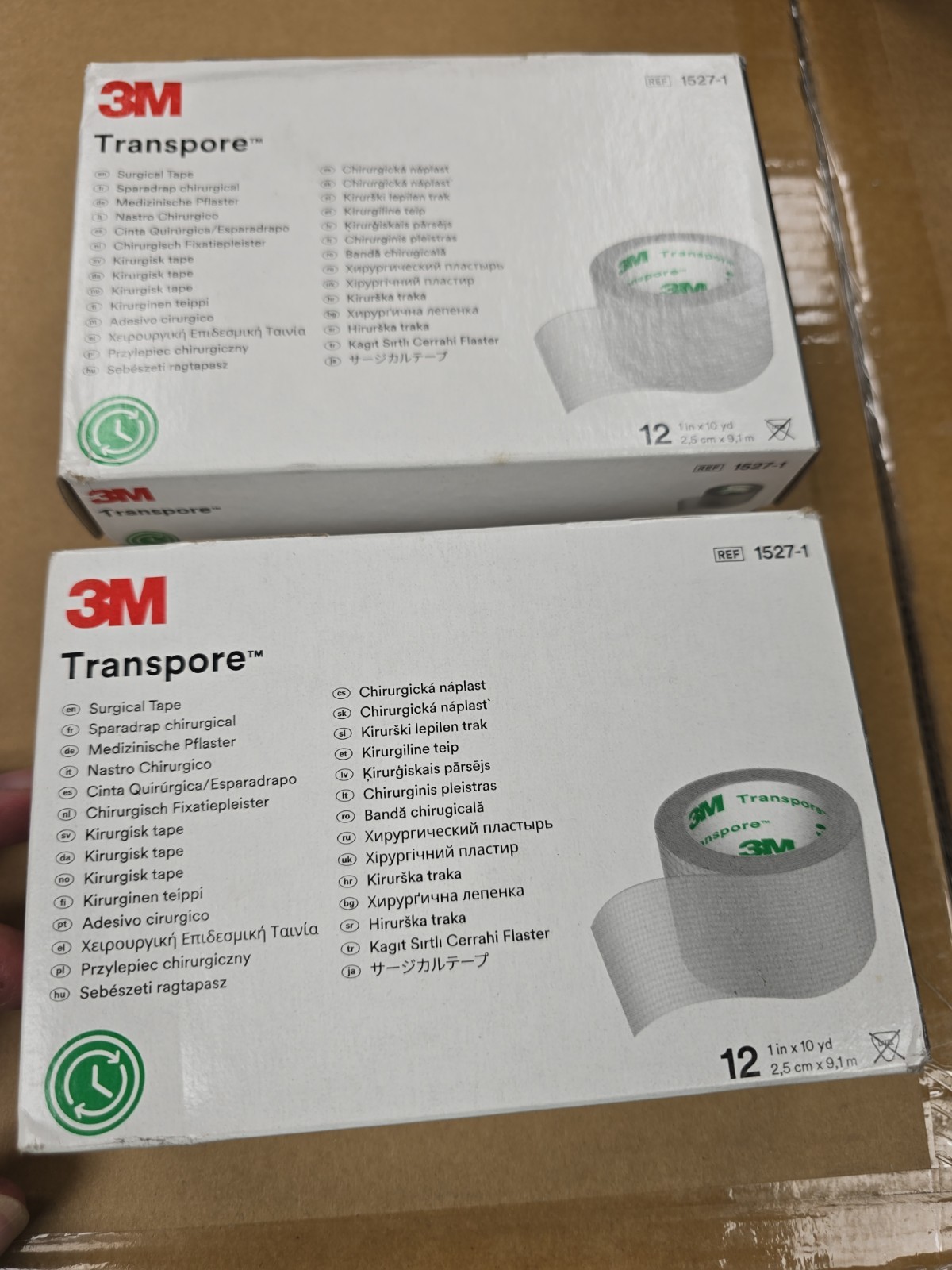 3M Transpore Clear Surgical Tape 1527-1 1″ x 10 yard (12rolls per box)-2 boxes