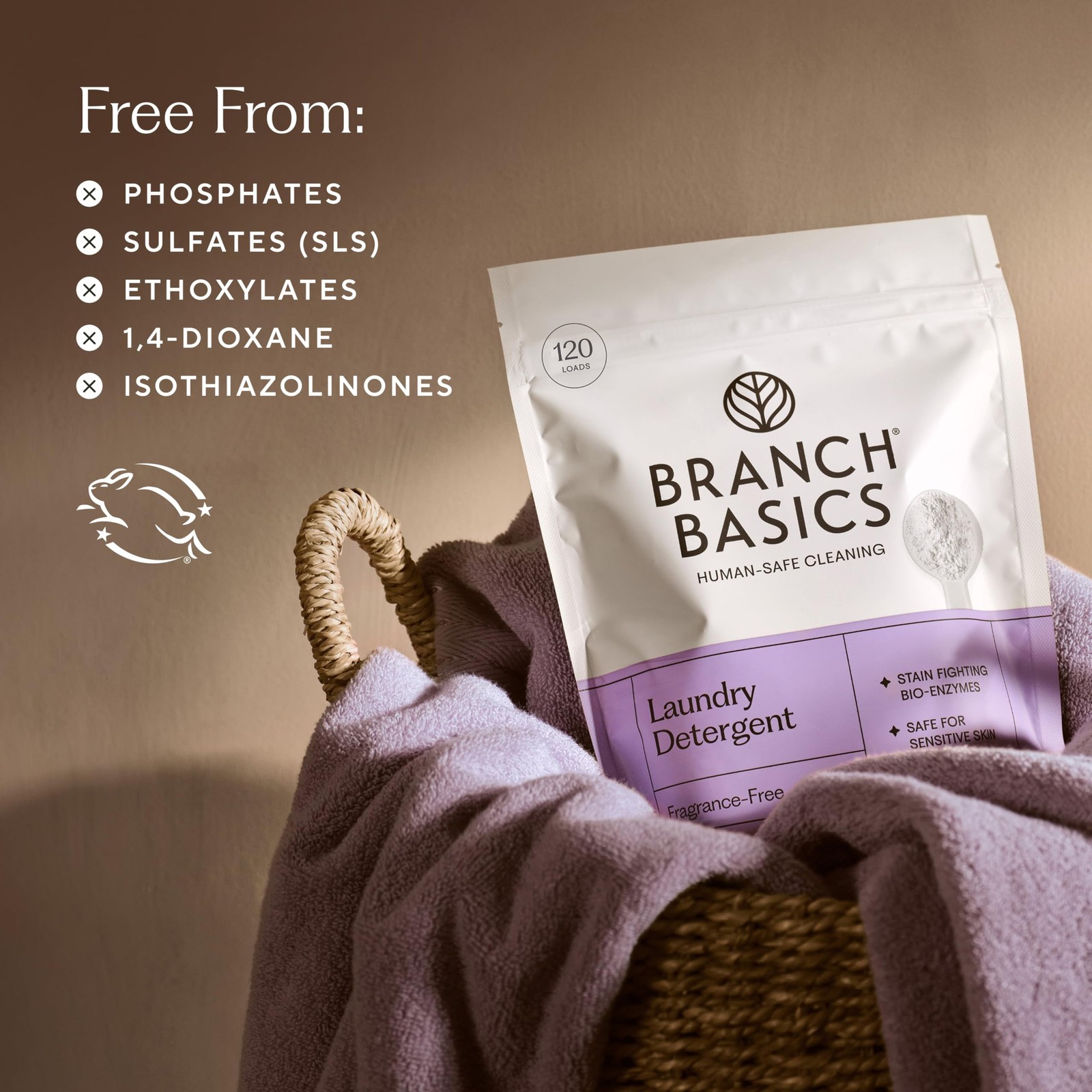 Laundry Detergent 2 Pack 64 Ounce Plant Mineral Based Branch Basics 4lbs Formula