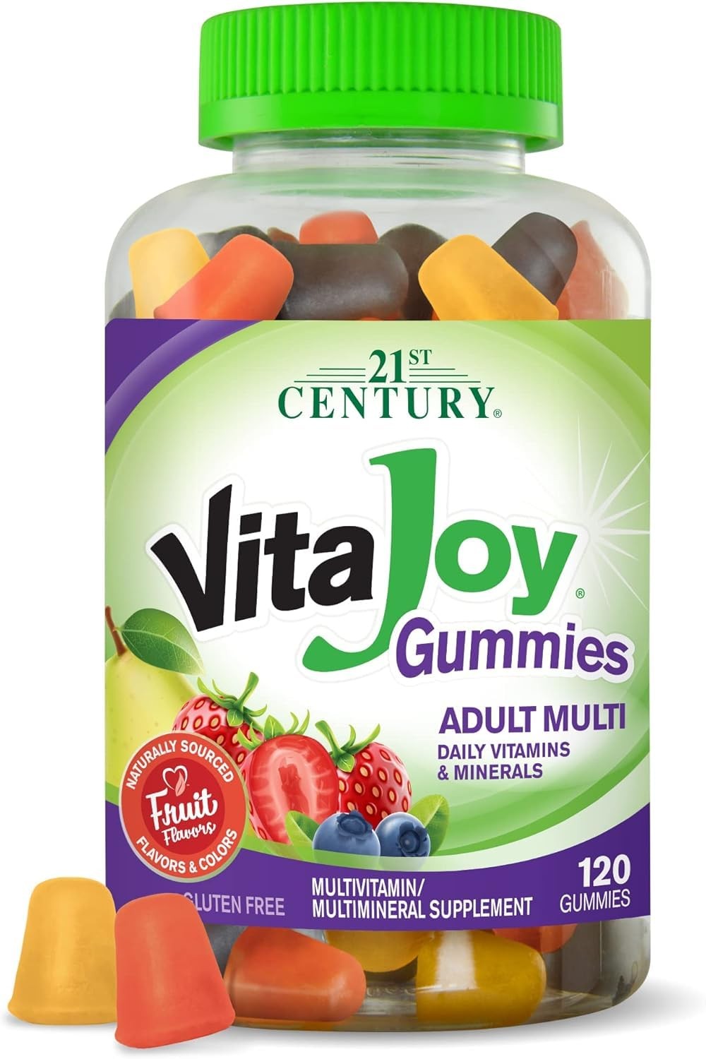 Adult Multivitamin Gummies Cherry Strawberry 120 Count 21st Century VitaJoy