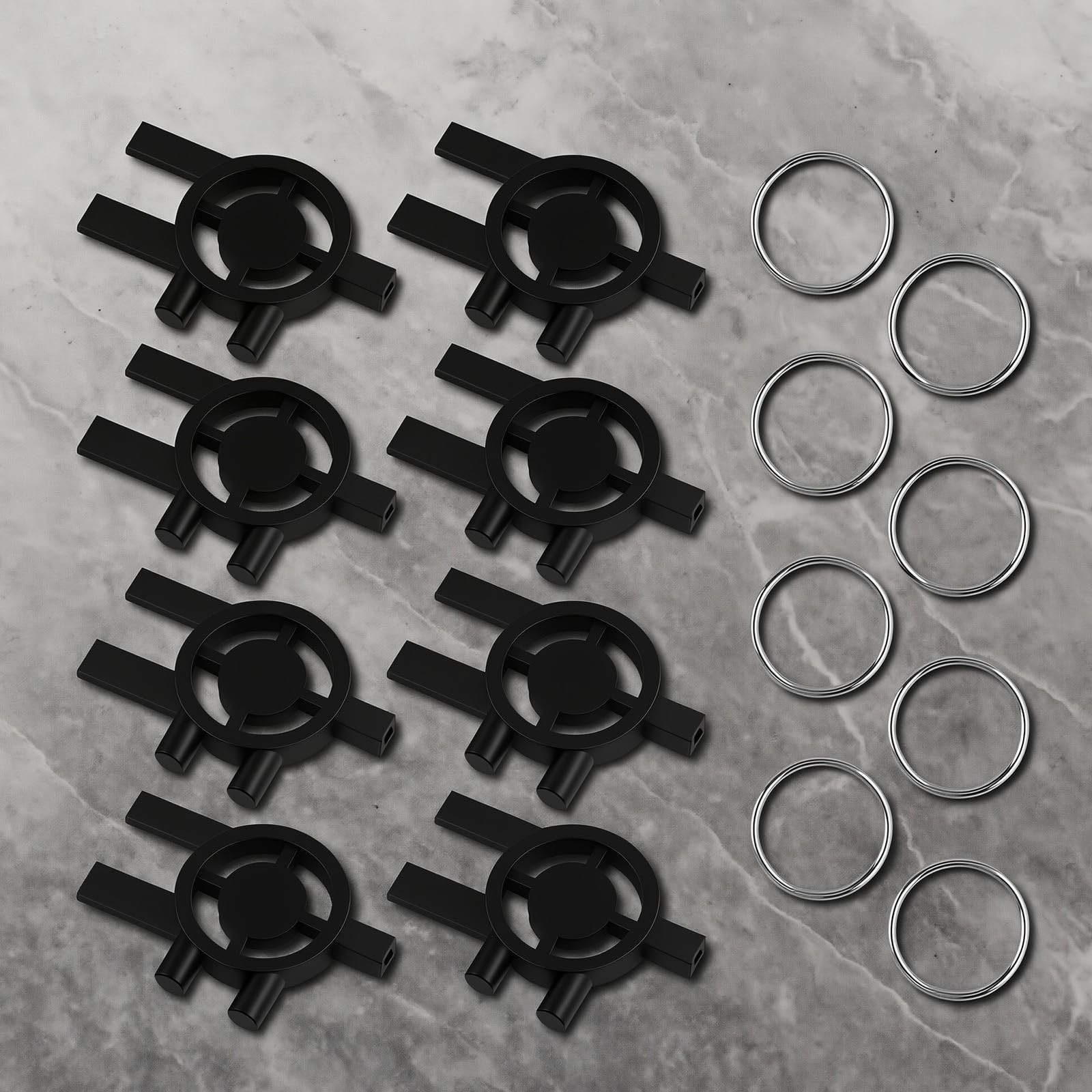 8pcs Dispenser Key Replacement for Cintas Sanis, 3-in-1 Toilet Paper Black