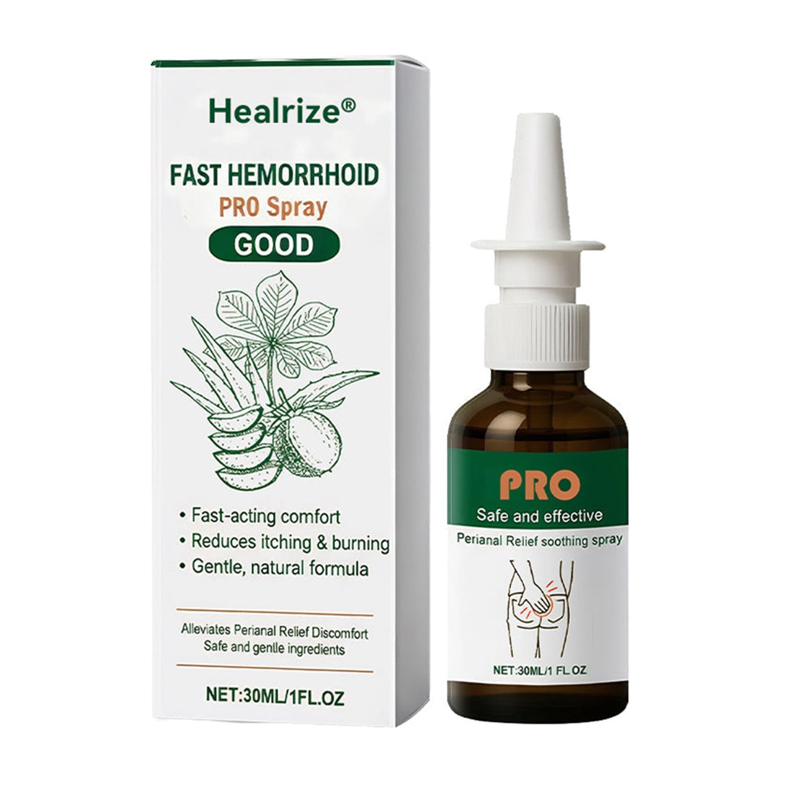 Healrize Fast Hemorrhoid PRO Spray Natural Perianal Soothing Relief