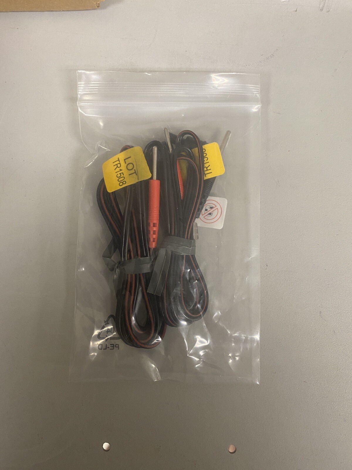 2 Electrode Replacement TENS Unit Lead Wires with Pin Connectors 2 each New