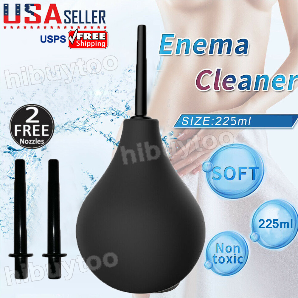 2Pack Silicone Enema Bulb Kit for Men and Women, Anal/Vaginal Douche Enema Clean