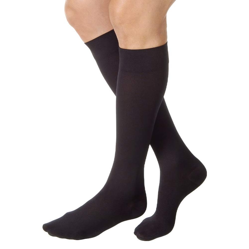 Compression Socks Knee High 20-30mmHg Graduated Black X Large JOBST Relief Full