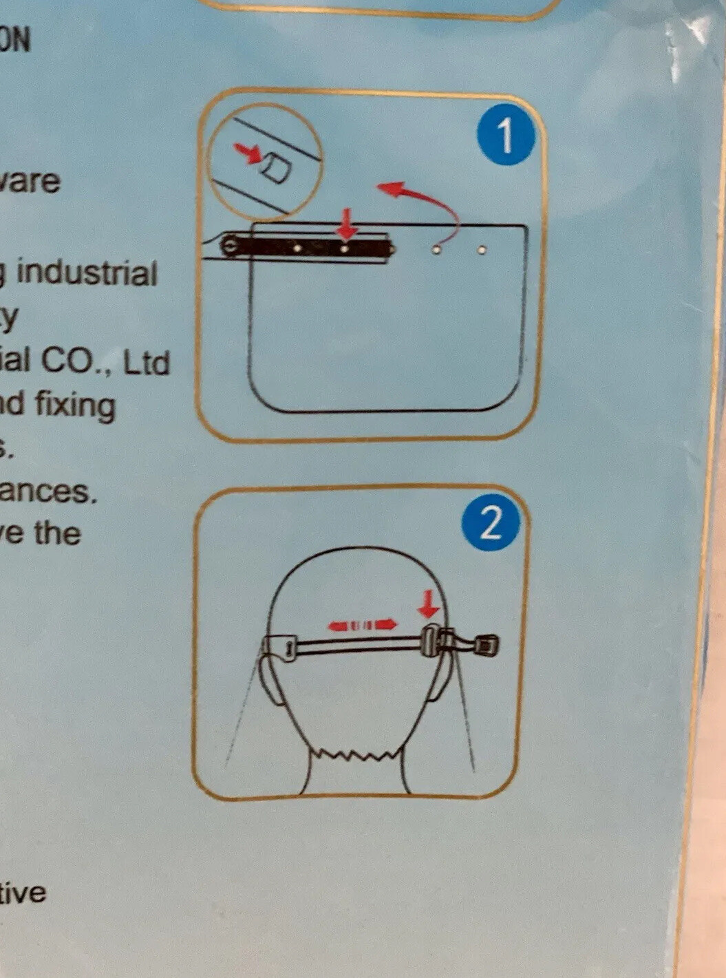 Face Mask X 2 Shield Mask Anti-Fog Protective Adult 2 = 4 Full Face Mask