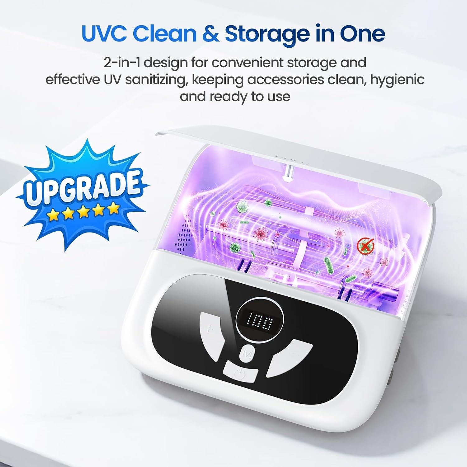 Portable Electric Enema System with UVC Cleaning and Adjustable Pressure Options